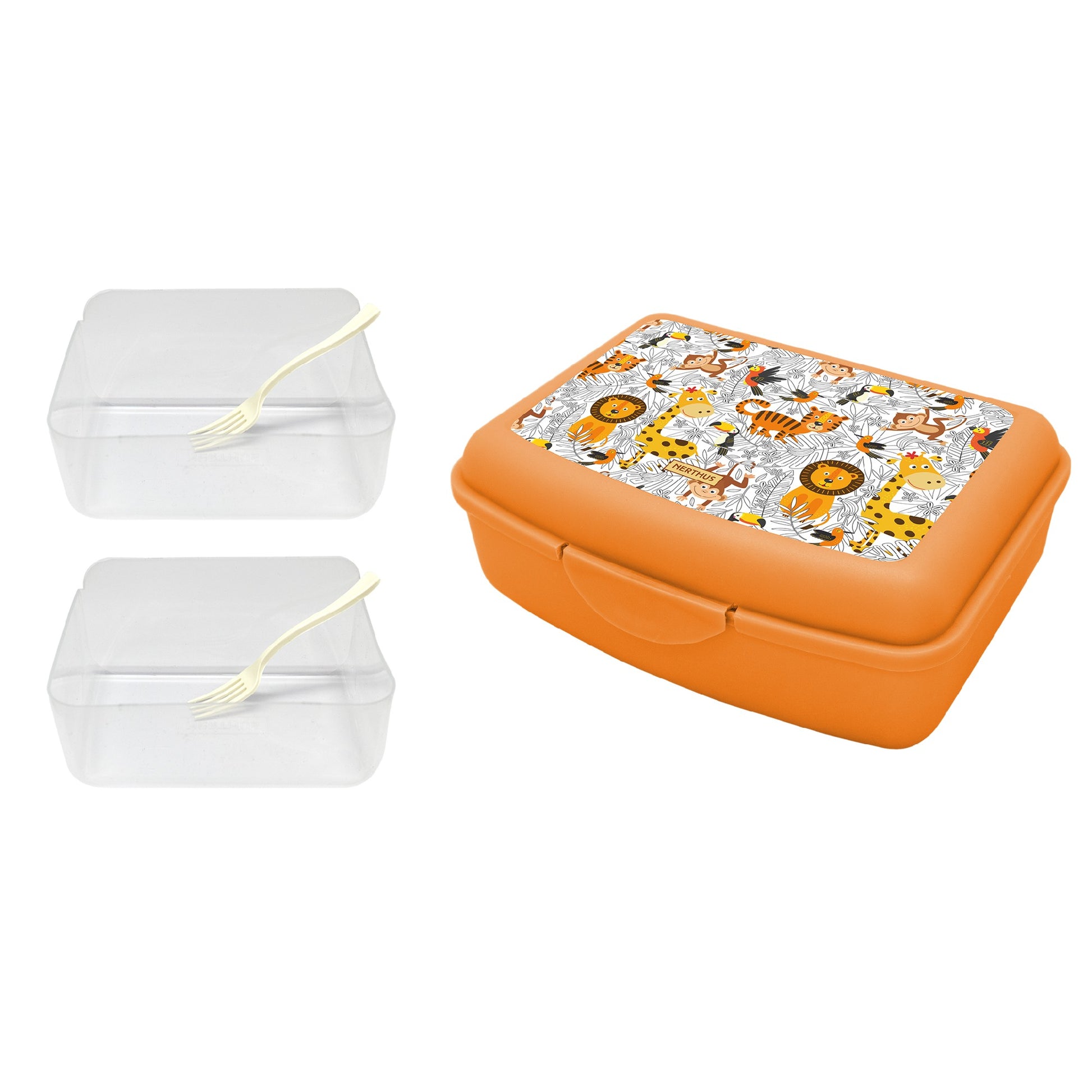 Fiambrera Infantil Leones / 2 Contenedores