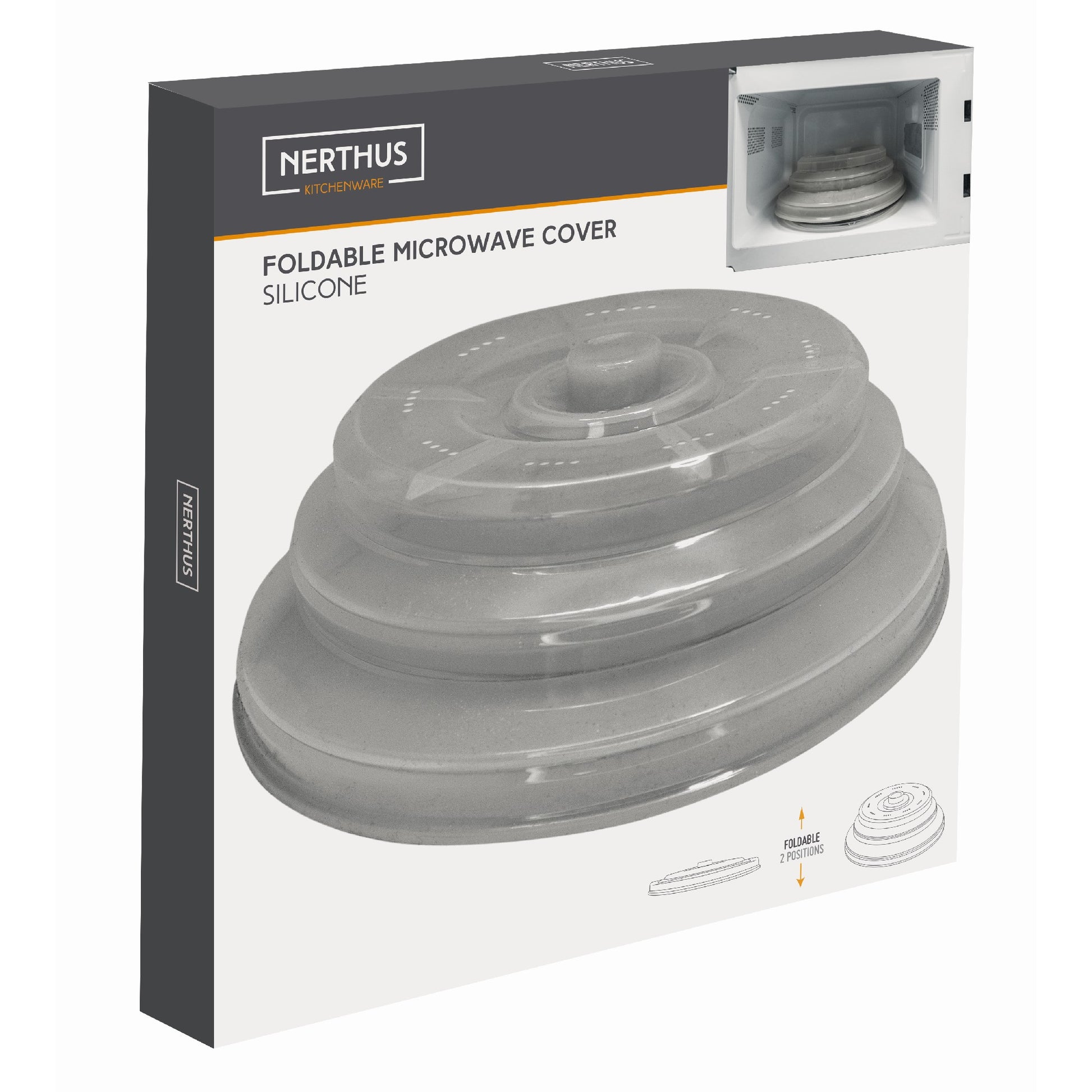 Tapa de silicona plegable para microondas transparente