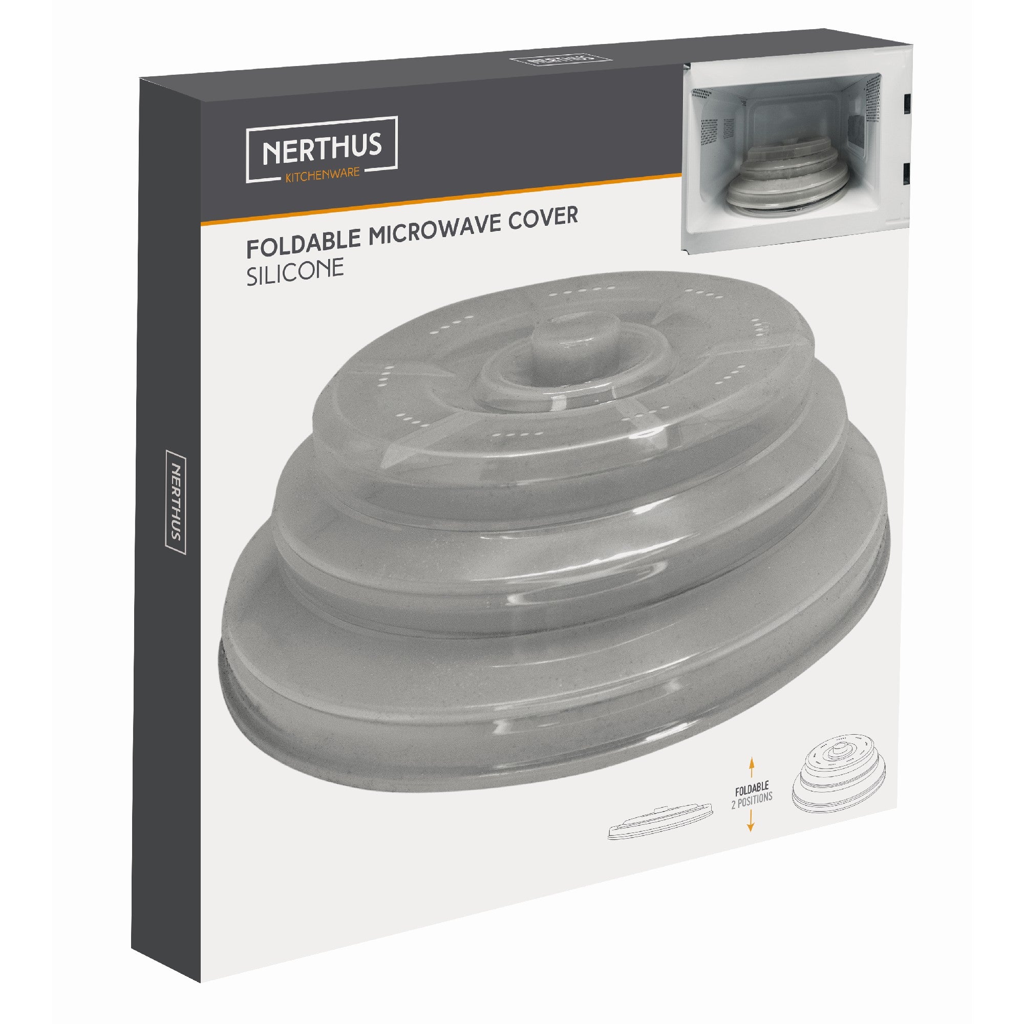 Tapa de silicona plegable para microondas transparente