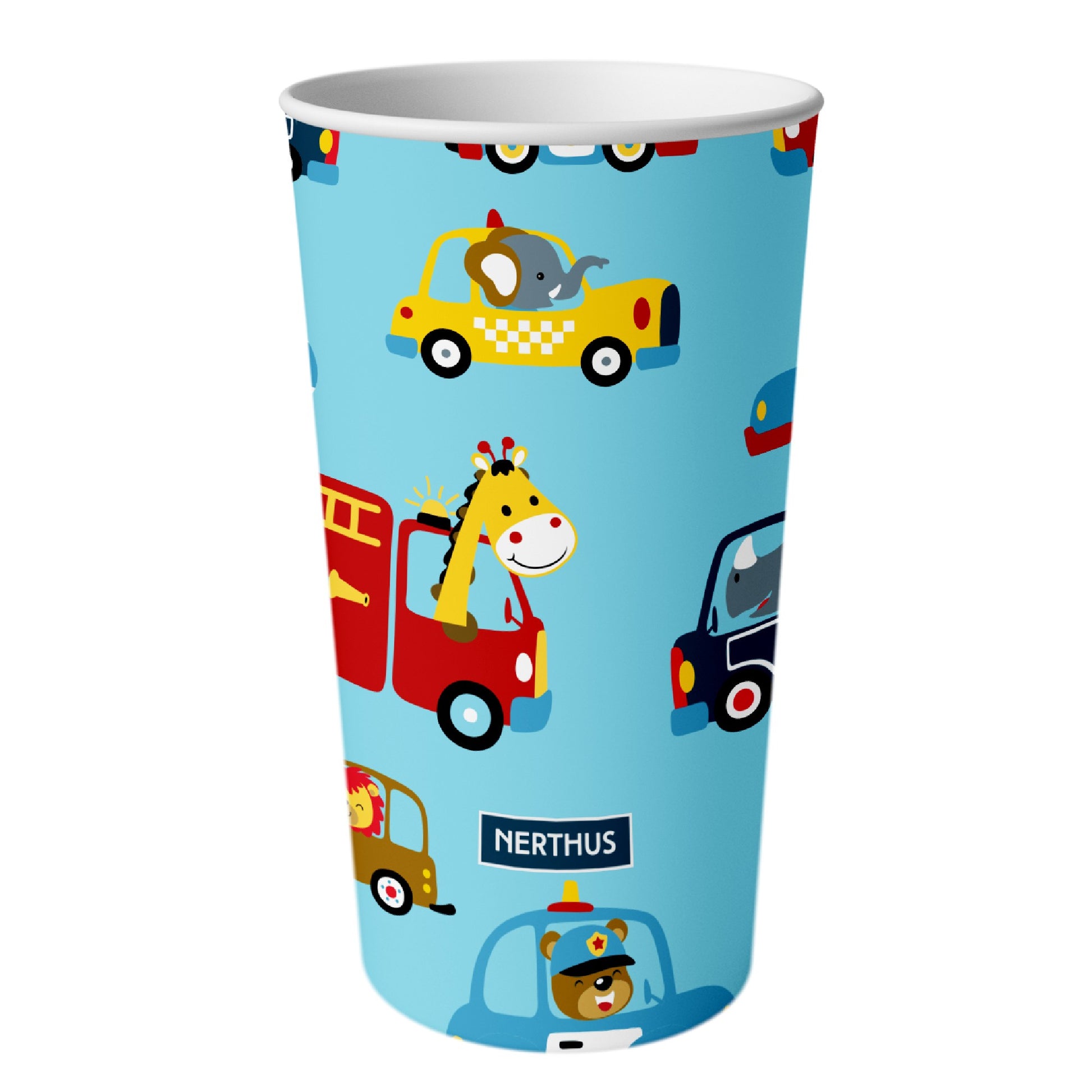 Vaso Infantil 250 ml Libre de BPA Coches