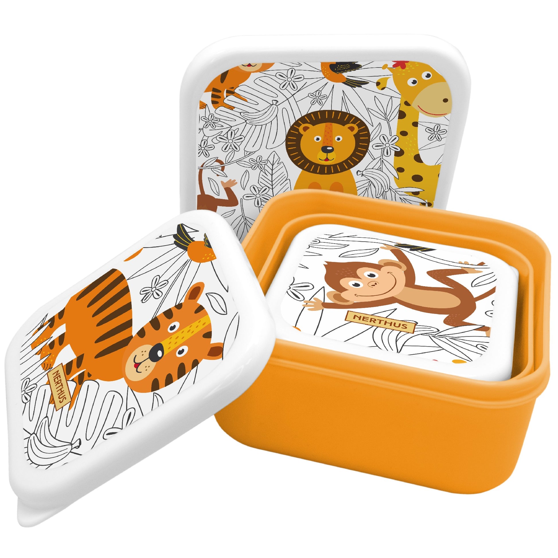 Set Fiambreras Infantiles Apilables Leones
