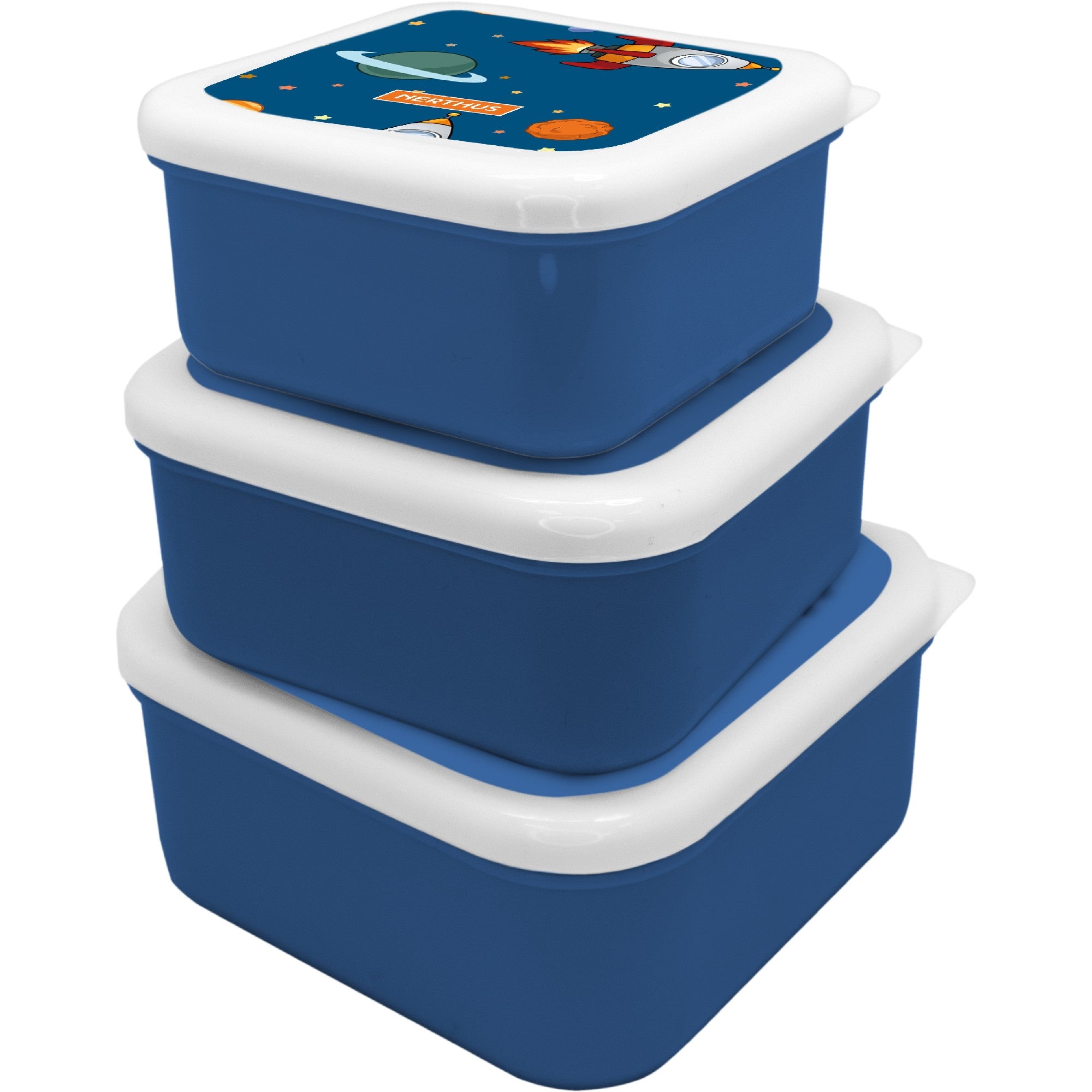 Set Fiambreras Infantiles Apilables Leones,Unicornios,Dinosaurios,Espacio,Fútbol,Coches