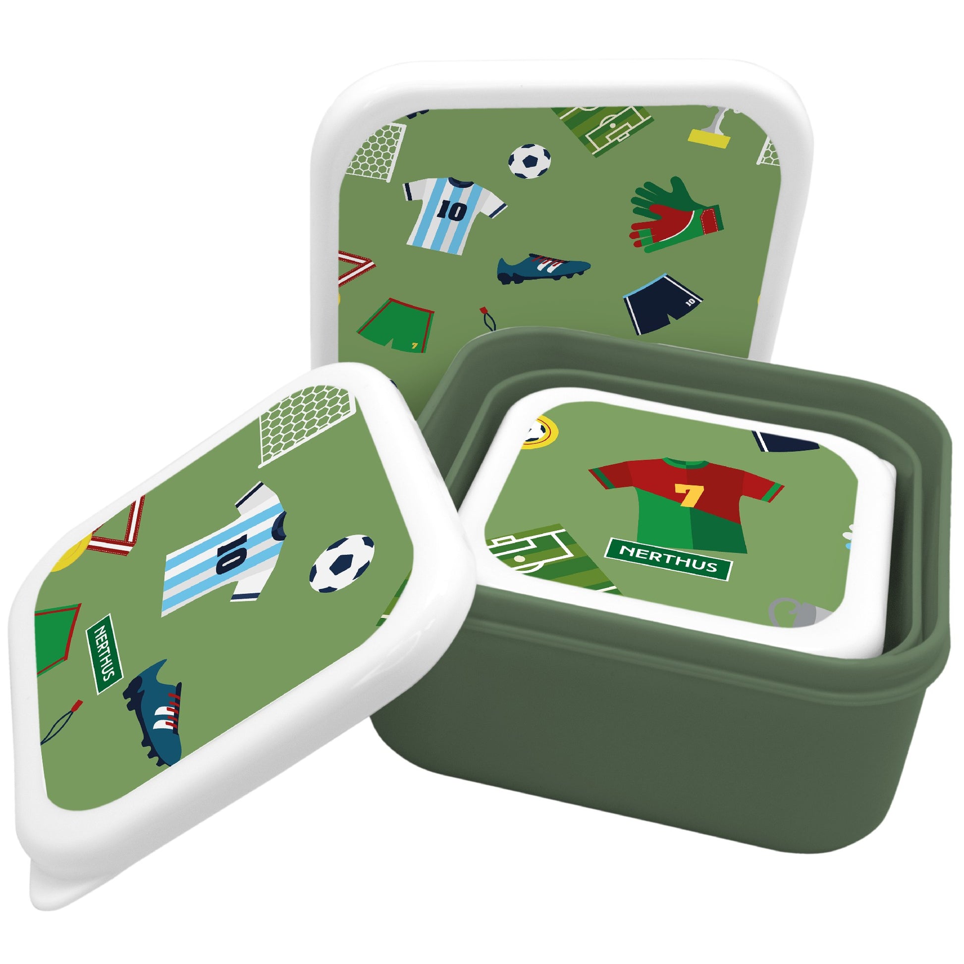 Set Fiambreras Infantiles Apilables Fútbol