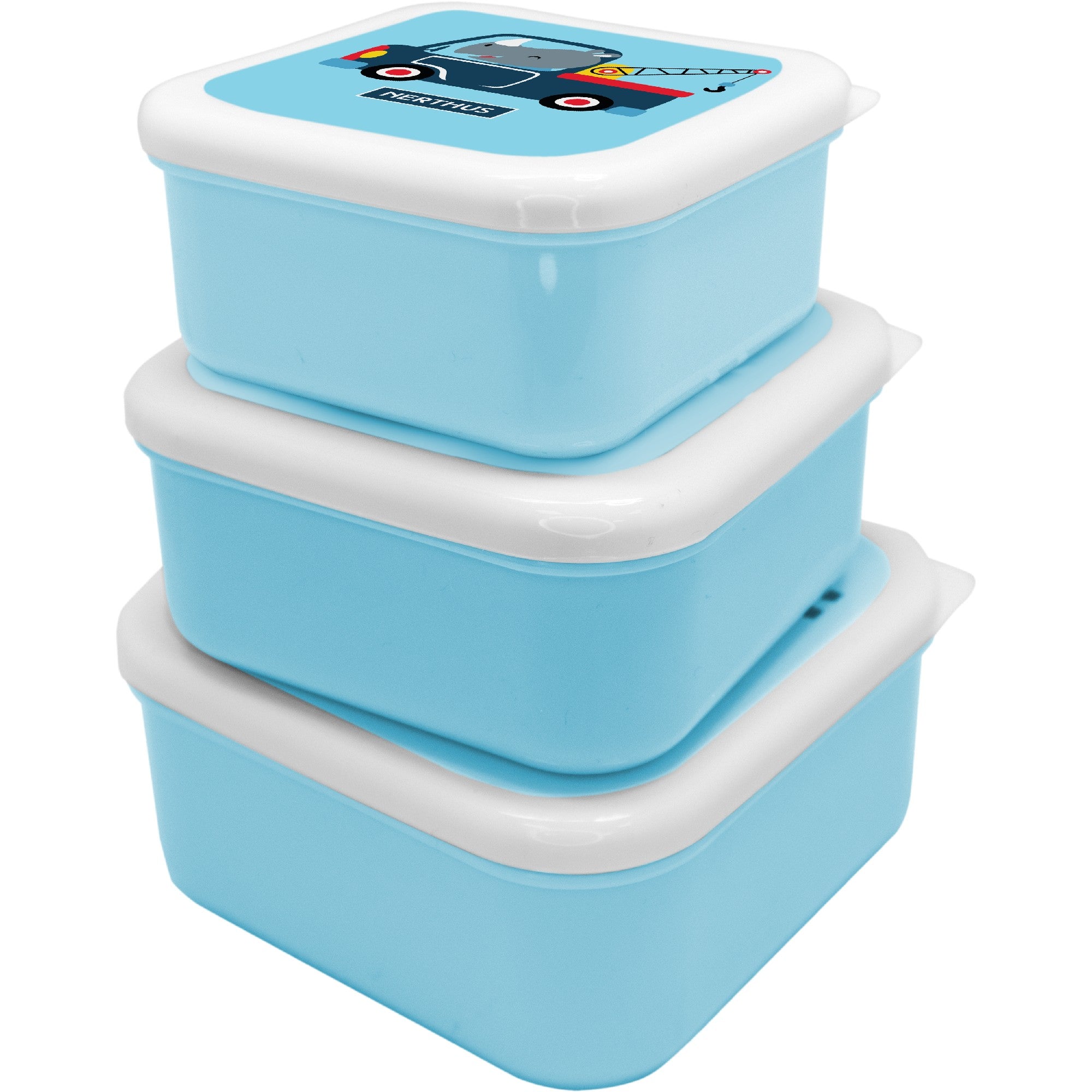 Set Fiambreras Infantiles Apilables Leones,Unicornios,Dinosaurios,Espacio,Fútbol,Coches