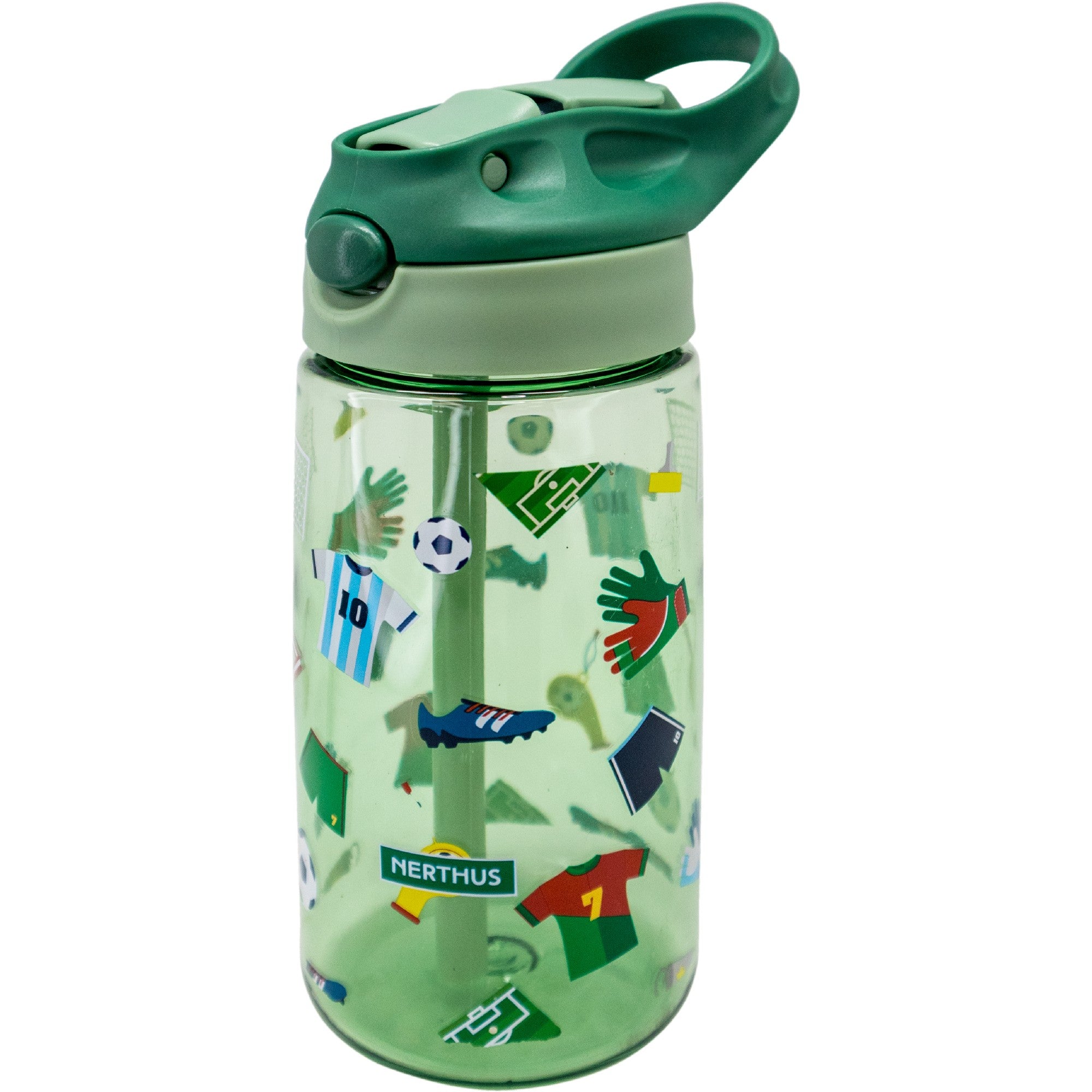 Botella Infantil Tritán 450 ml con Pajita Fútbol