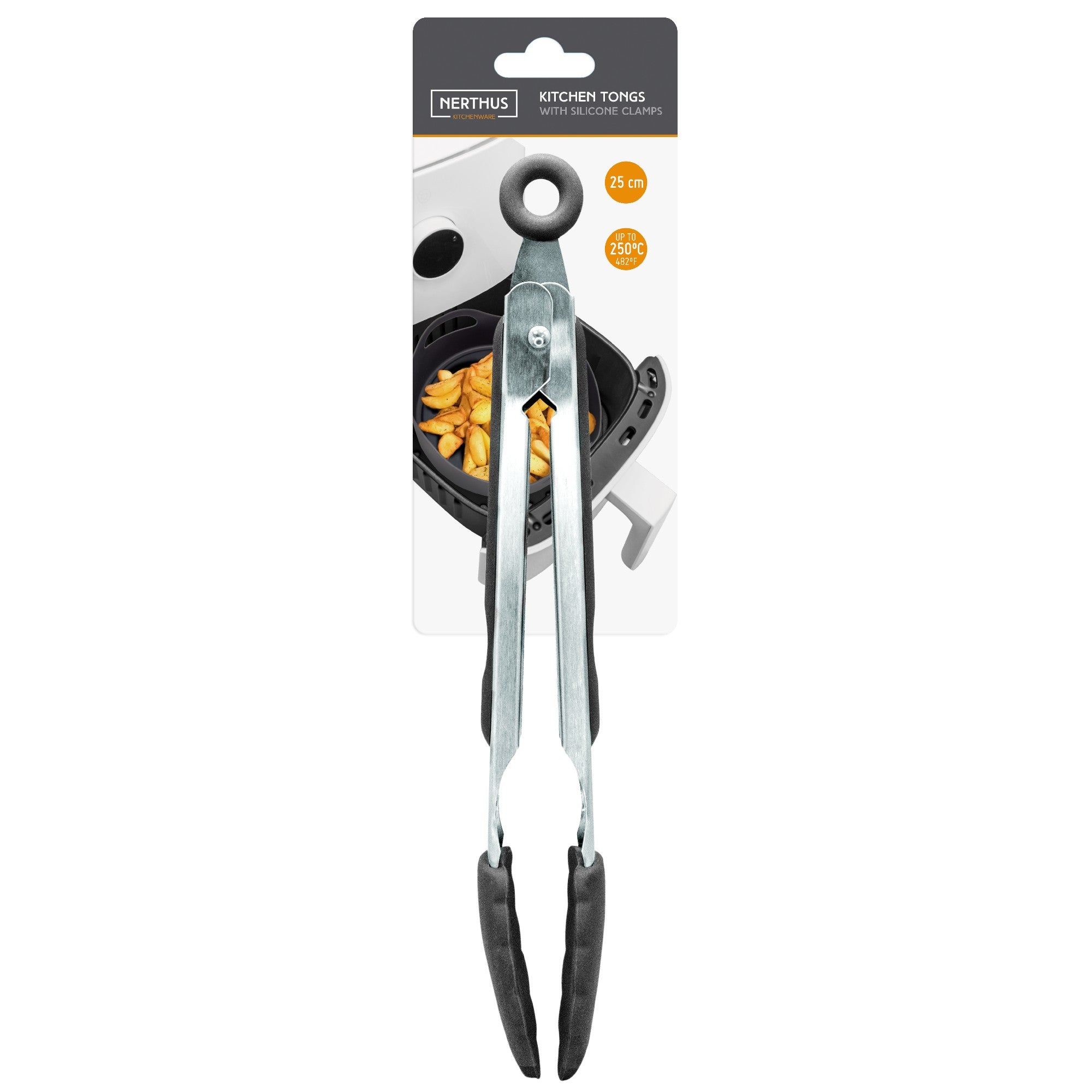 Pinzas de Cocina de Acero Inoxidable con Punta de Silicona – 26 cm