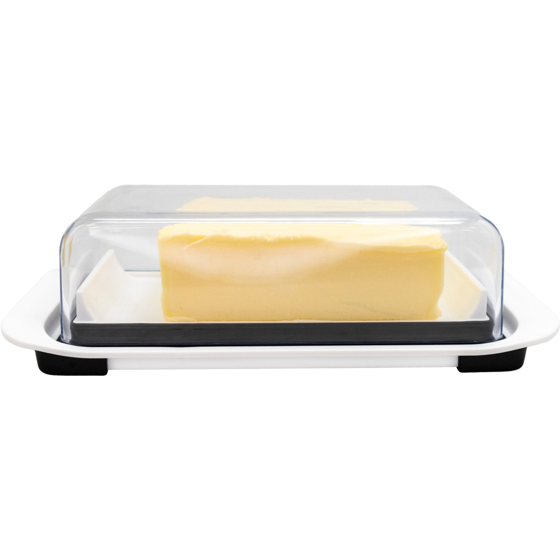 Mantequera con tapa transparente y base antideslizante