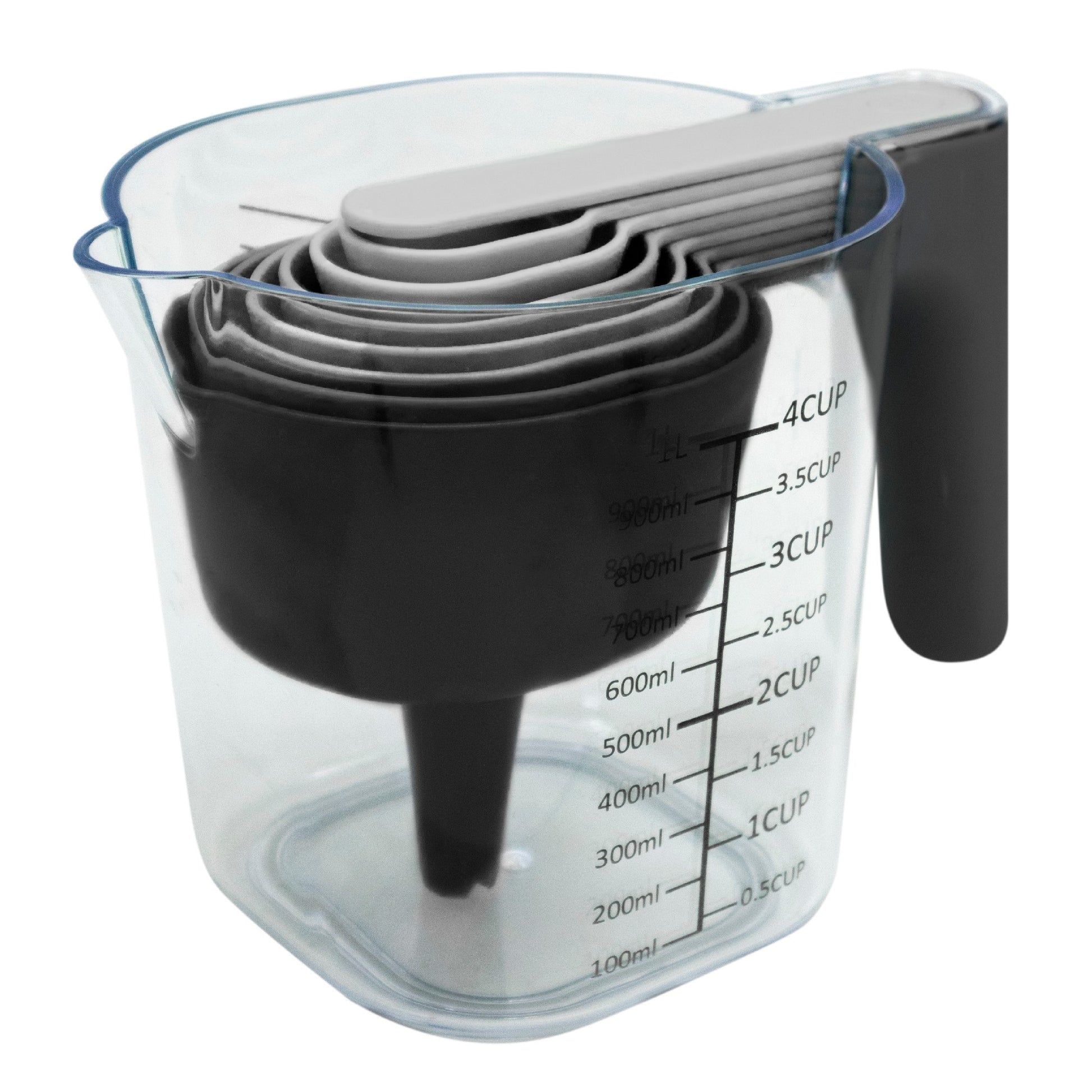 Set de cucharas medidoras y jarra medidora de 1 litro