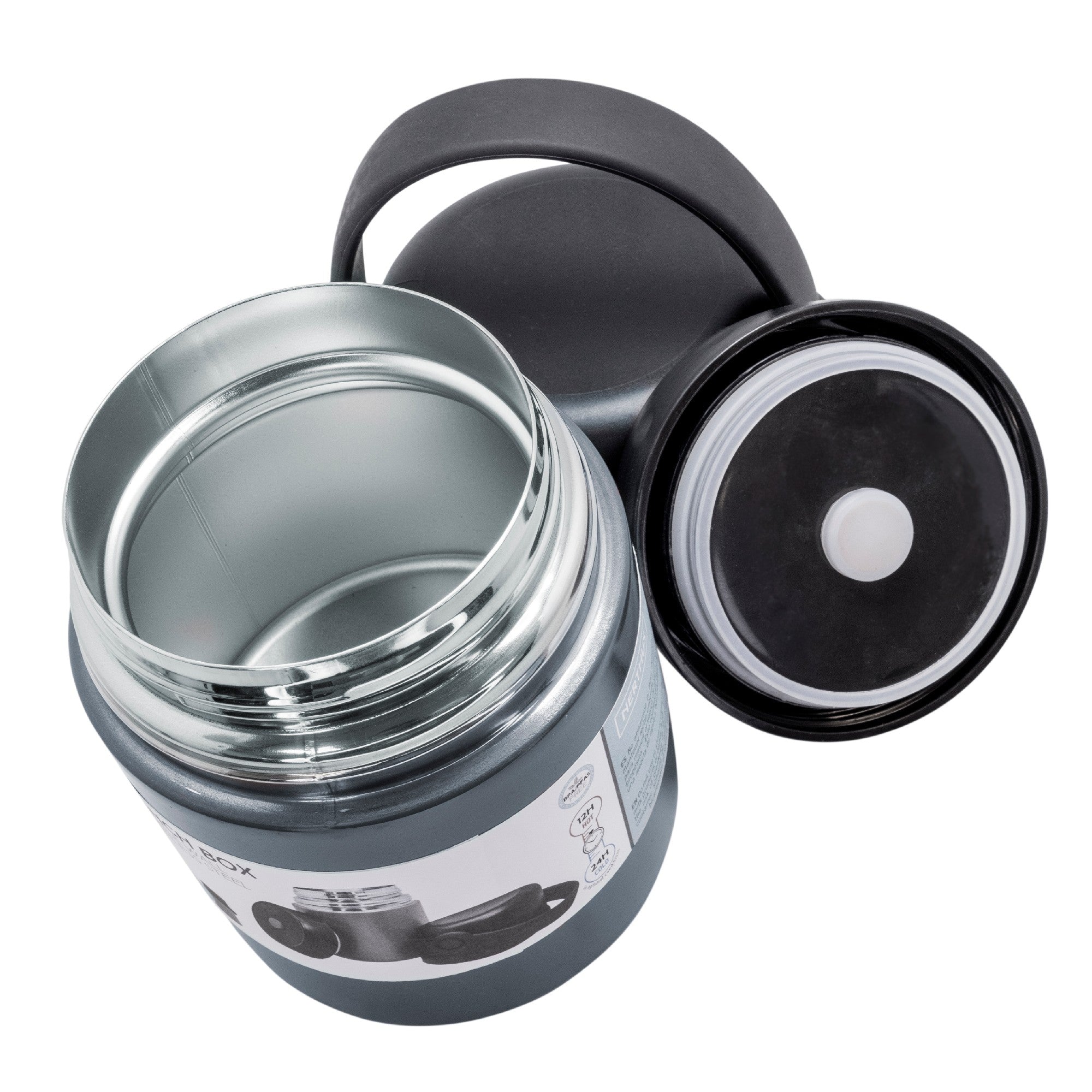 Termo para alimentos 650 ml con tapa vaso y asa Gris,Azul,Rosa