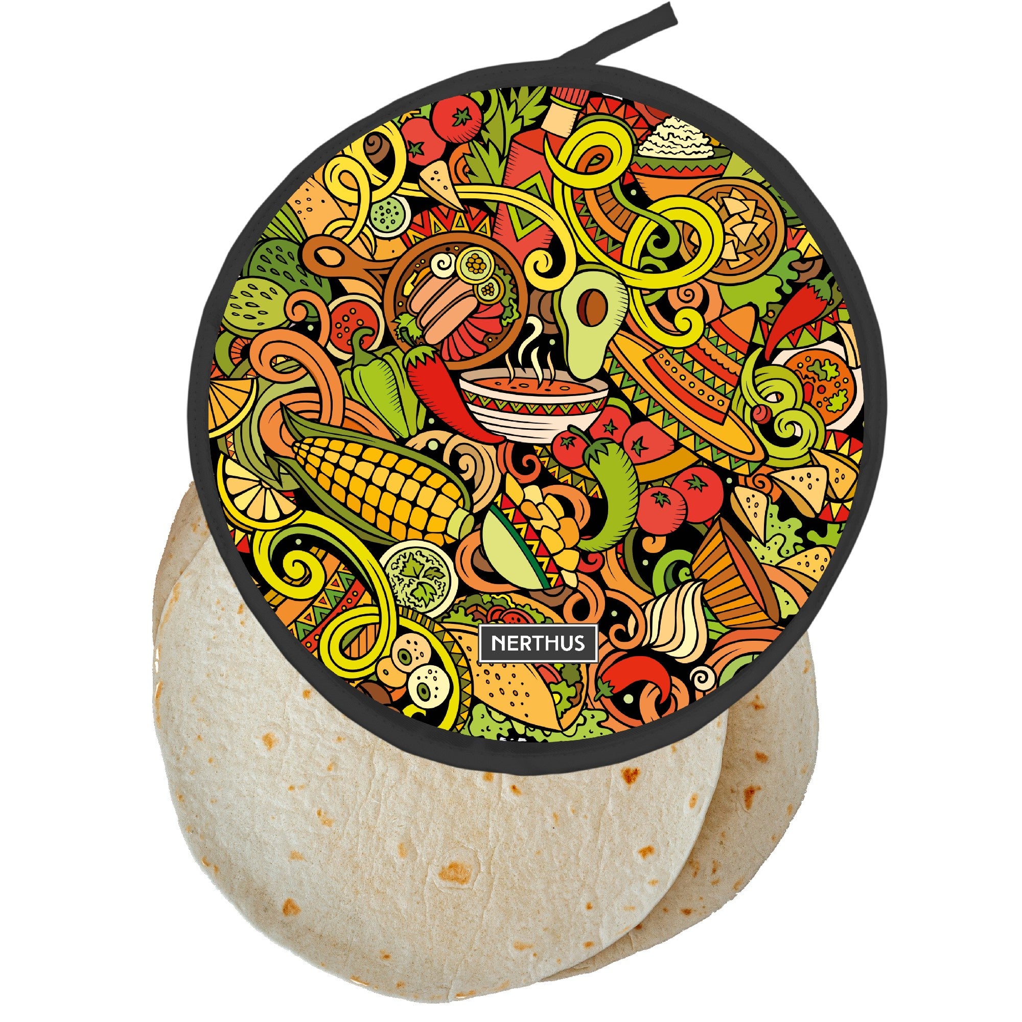 Calentador térmico para tortillas y tacos para microondas Mariachi,Mexicano