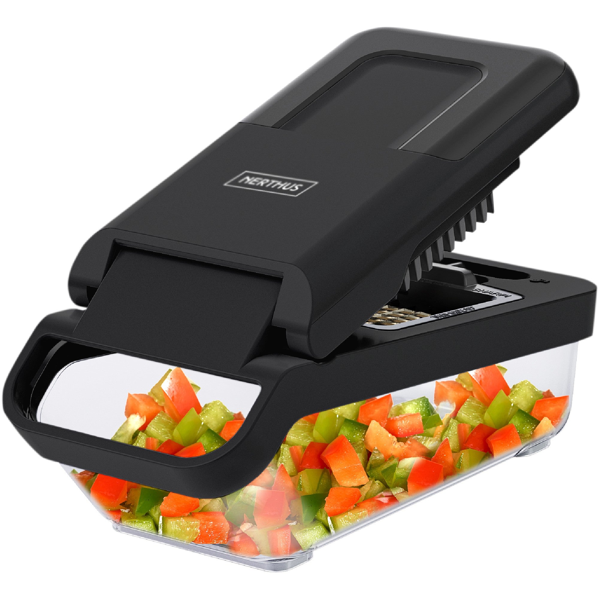 Picadora manual de verduras con cuchillas intercambiables