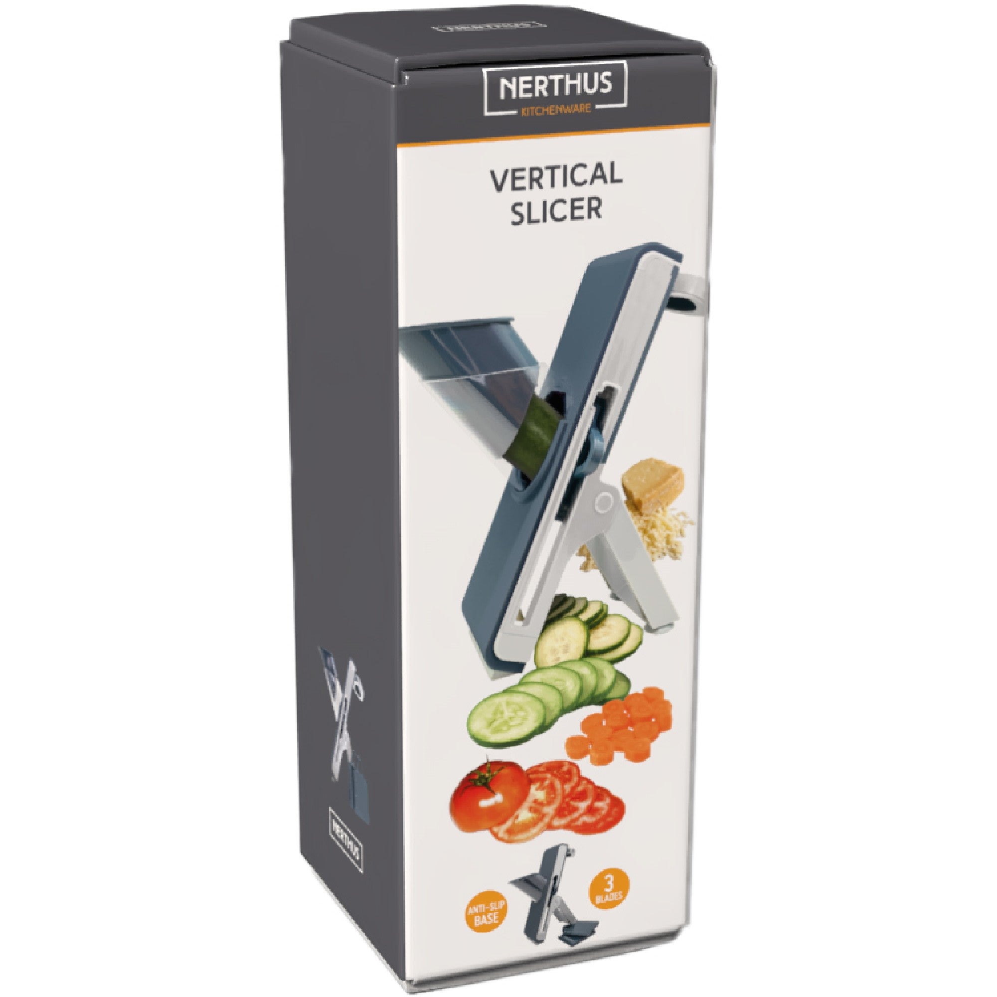Guillotina vertical de cocina con 3 cuchillas intercambiables