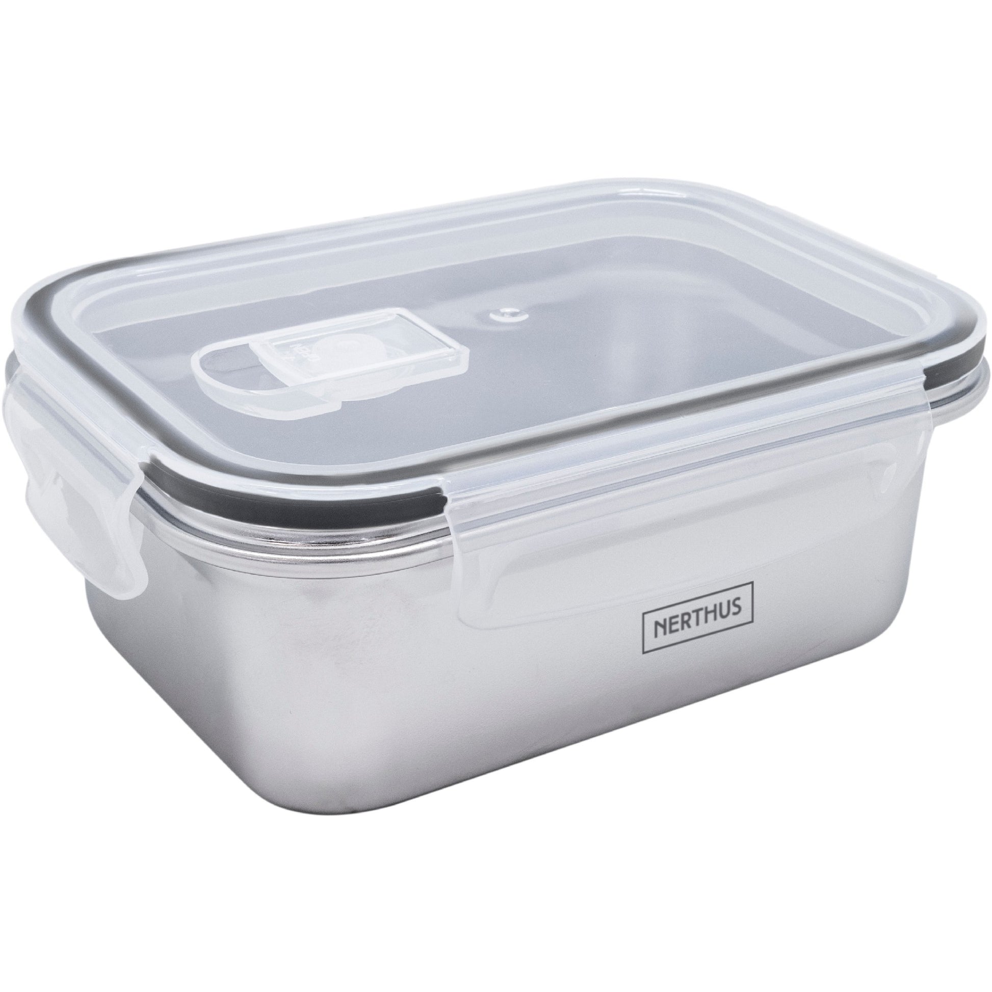 Recipiente Hermético de Acero Inoxidable Apto para Microondas - Rectangular 800 ml,1200 ml,1600 ml