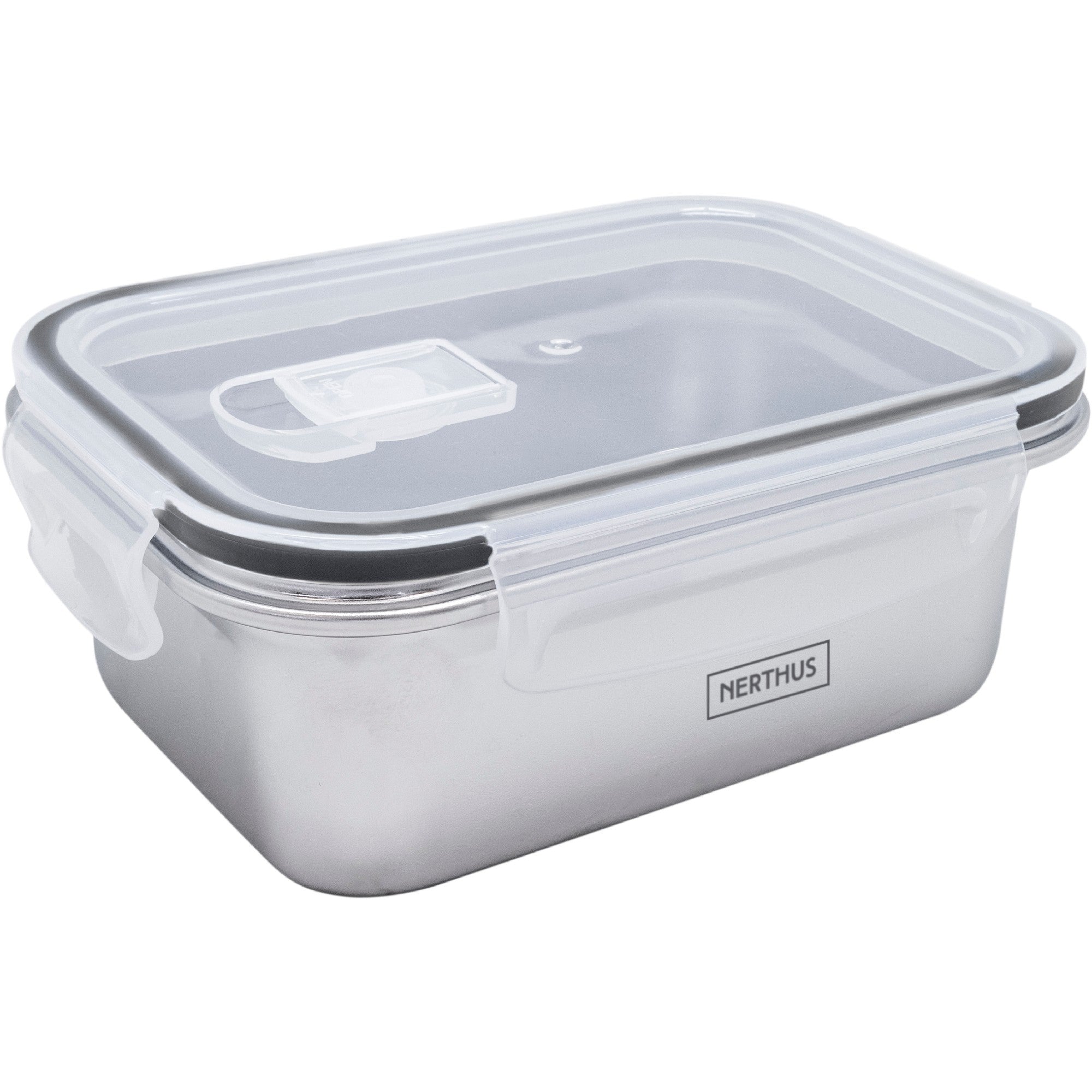 Recipiente Hermético de Acero Inoxidable Apto para Microondas - Rectangular 800 ml,1200 ml,1600 ml