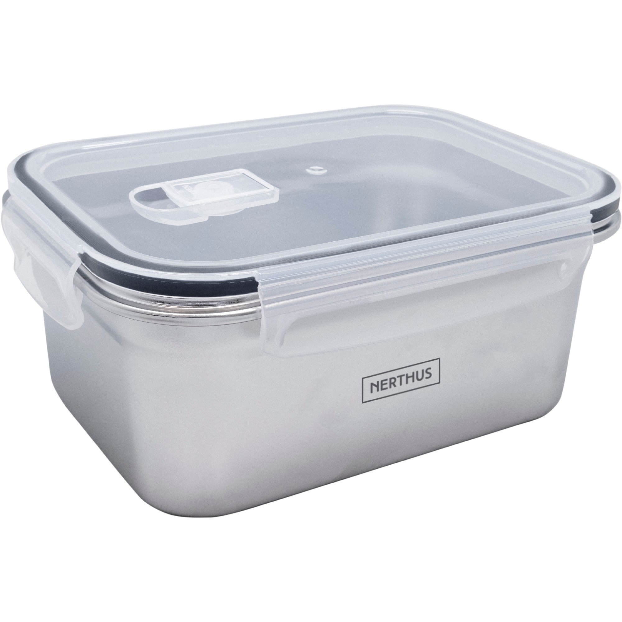 Recipiente Hermético de Acero Inoxidable Apto para Microondas - Rectangular 800 ml,1200 ml,1600 ml