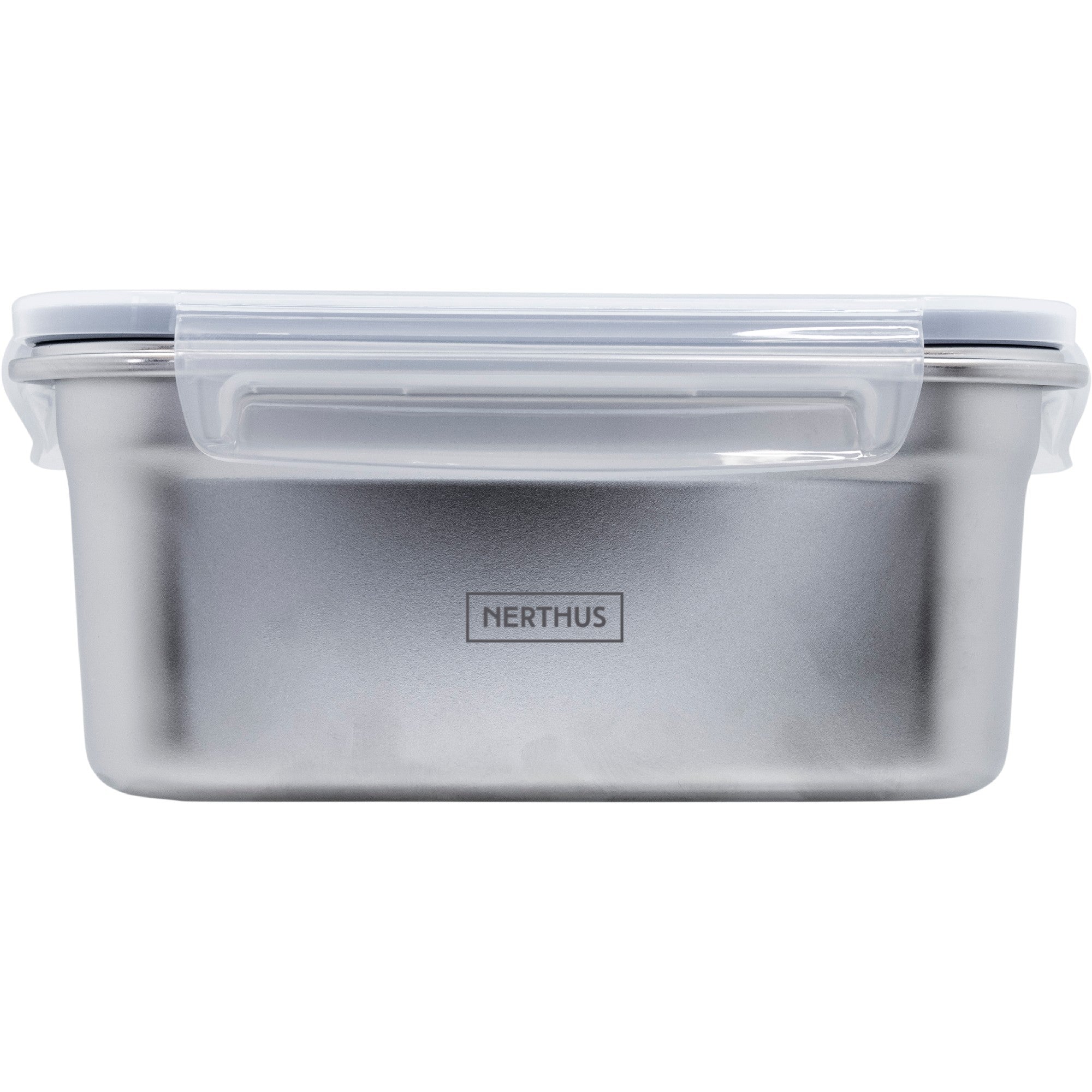 Récipient hermétique rectangulaire en acier inoxydable pour micro-ondes