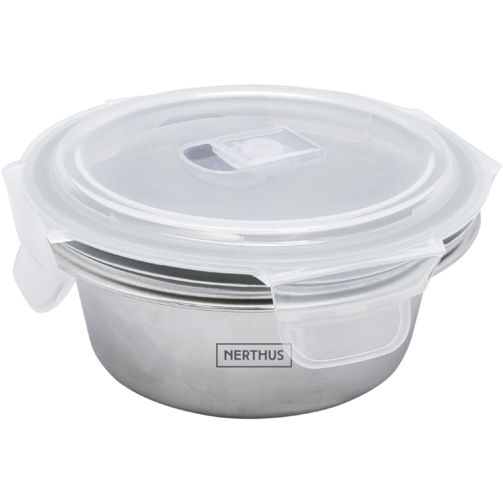 Recipiente Hermético de Acero Inoxidable Apto para Microondas - Redondo 350 ml,500 ml