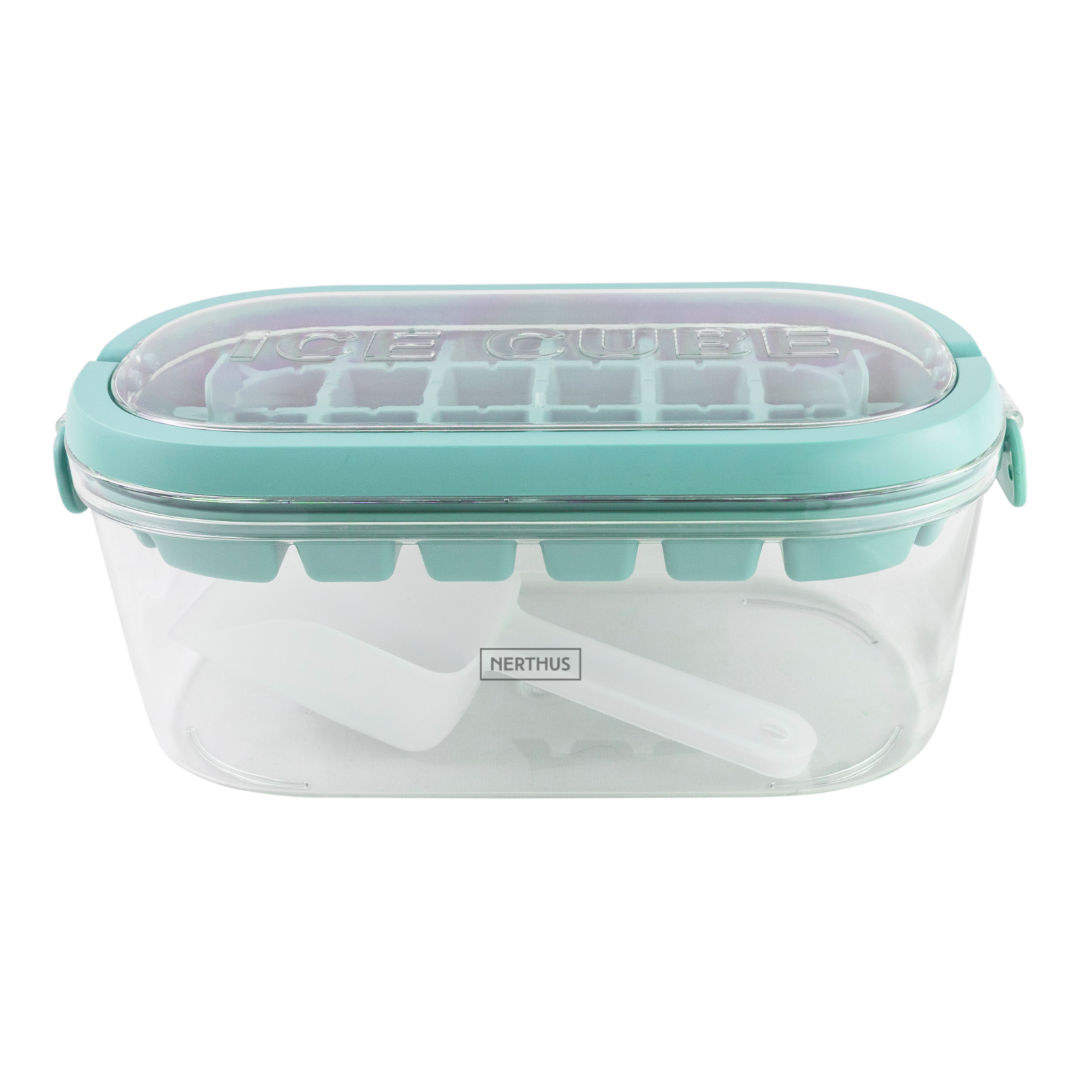 Cubitera con Asas, Bandeja para 28 Cubitos y Cuchara