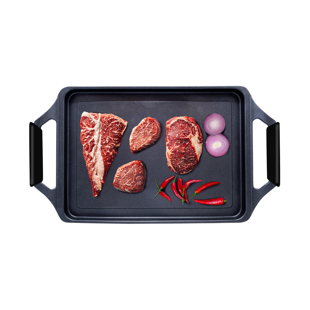 Plancha Asador de Aluminio Fundido Antiadherente Quantanium – 43 cm