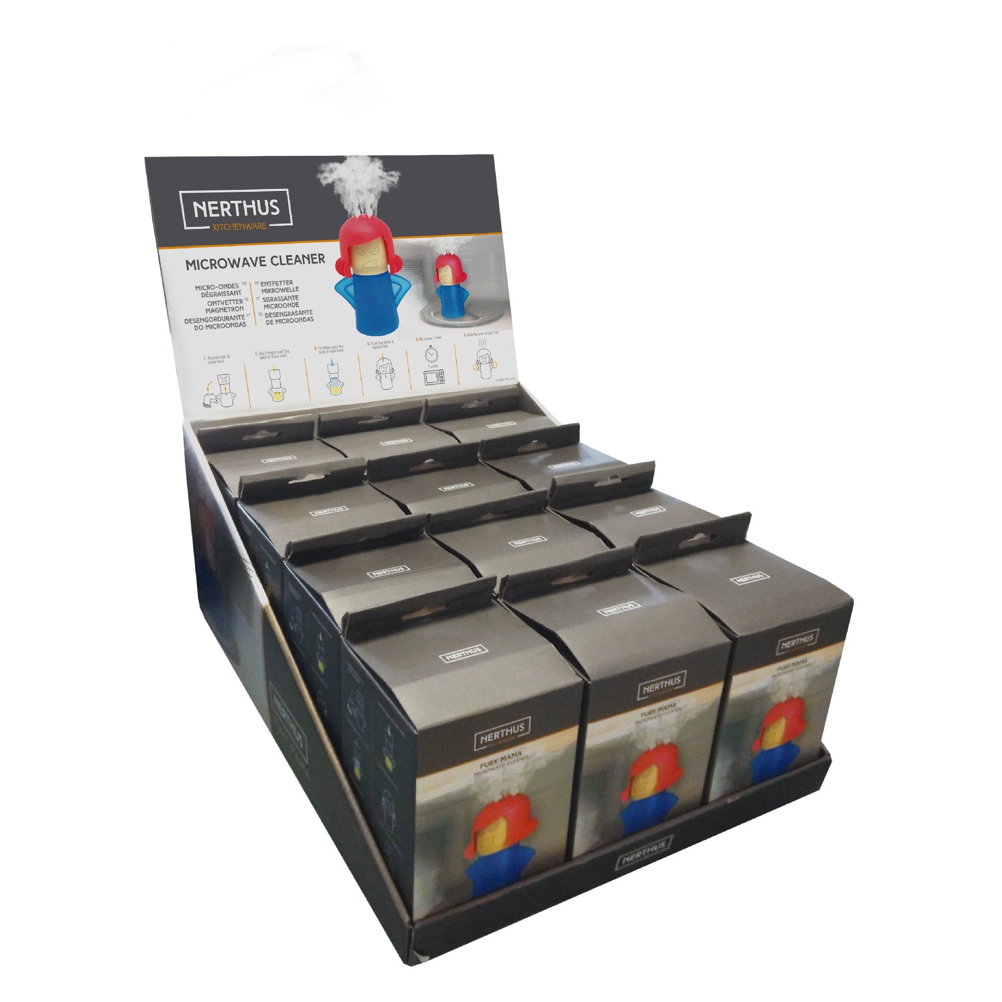 Limpiador de microondas con vapor en forma de muñeca