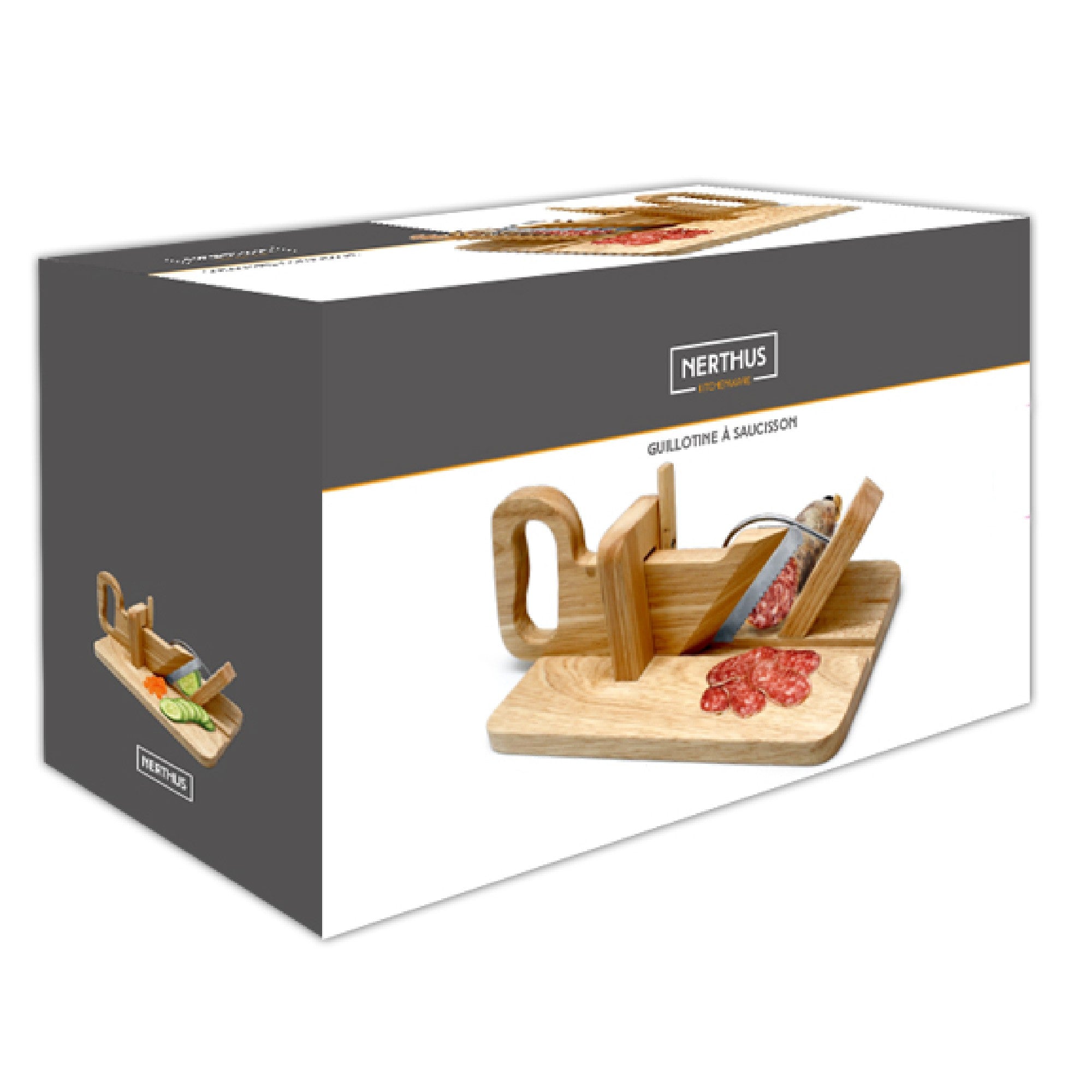 Guillotina de madera para cortar embutidos