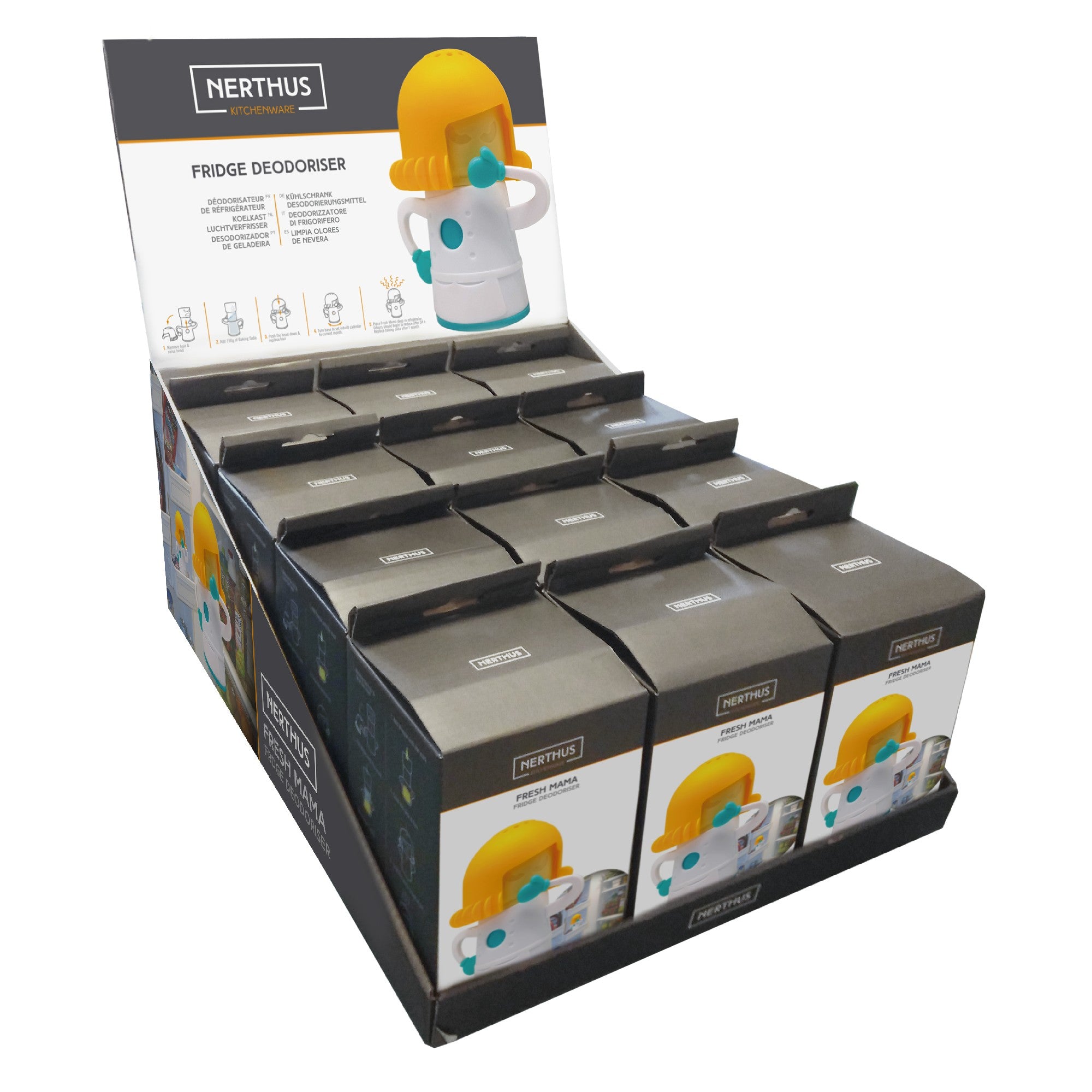 Fresh Mama quita olores para nevera con calendario