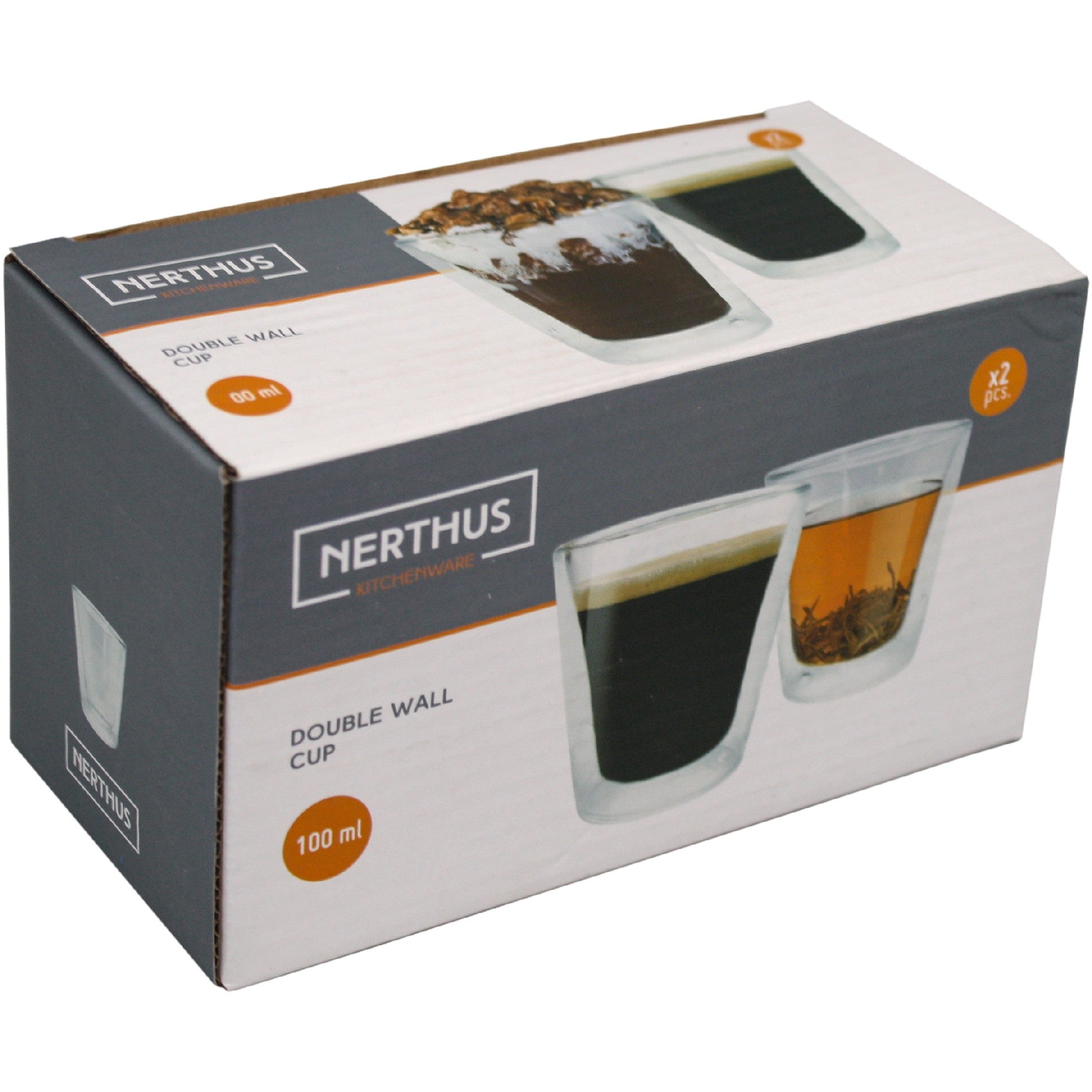 Vasos de cristal doble pared para café o té