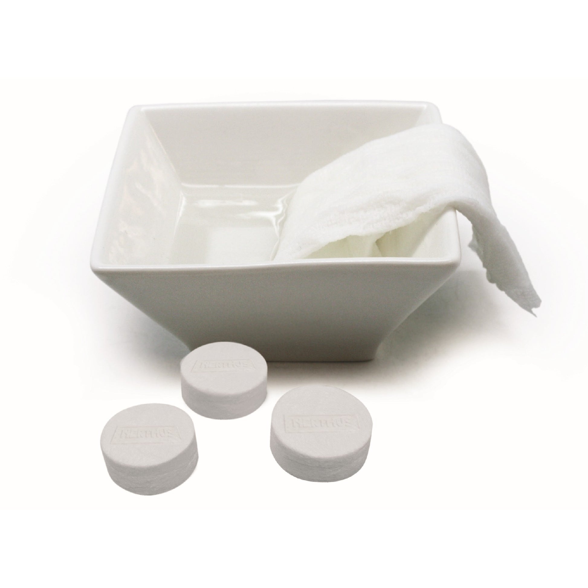 Toallitas comprimidas de mano con aroma a limón