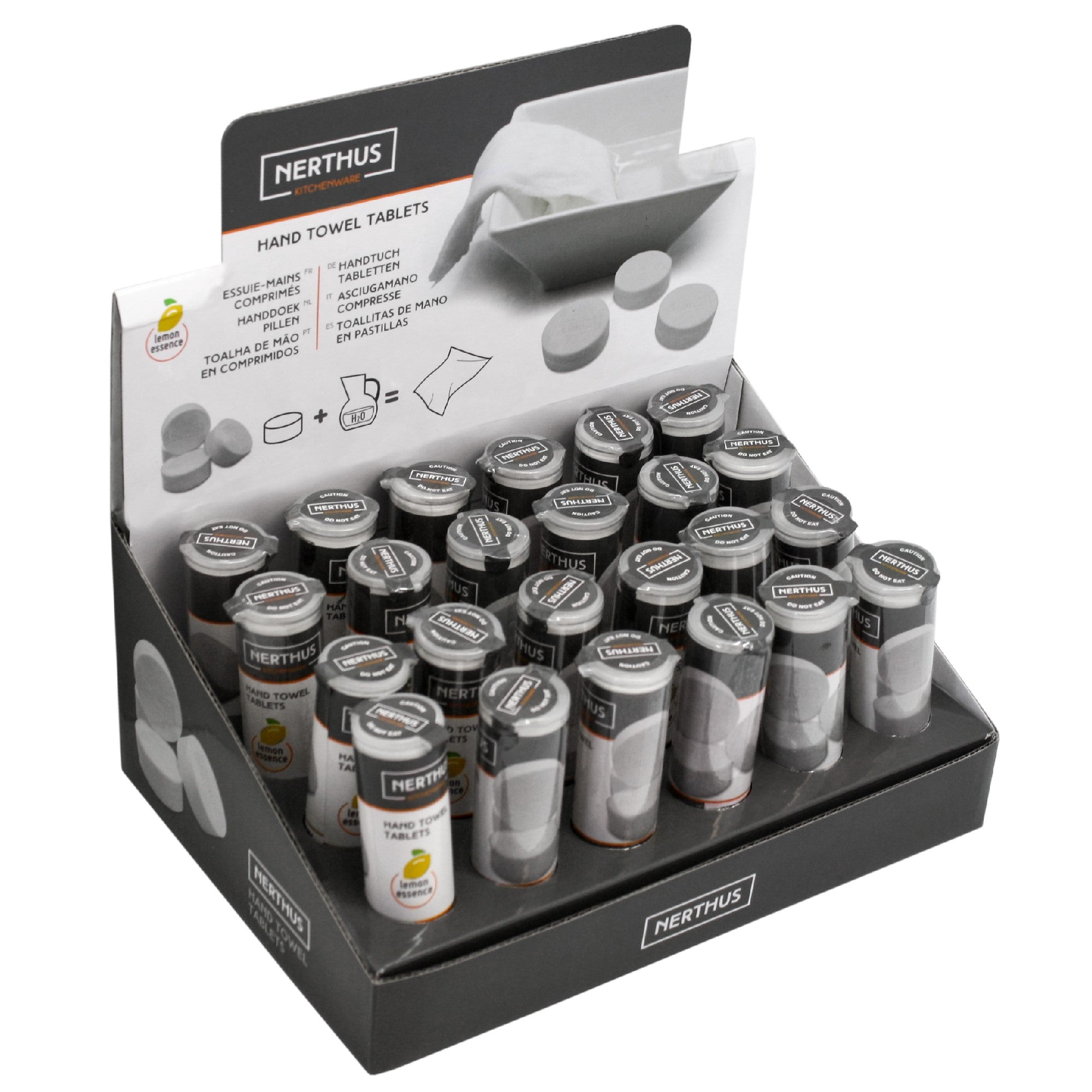 Toallitas comprimidas de mano con aroma a limón