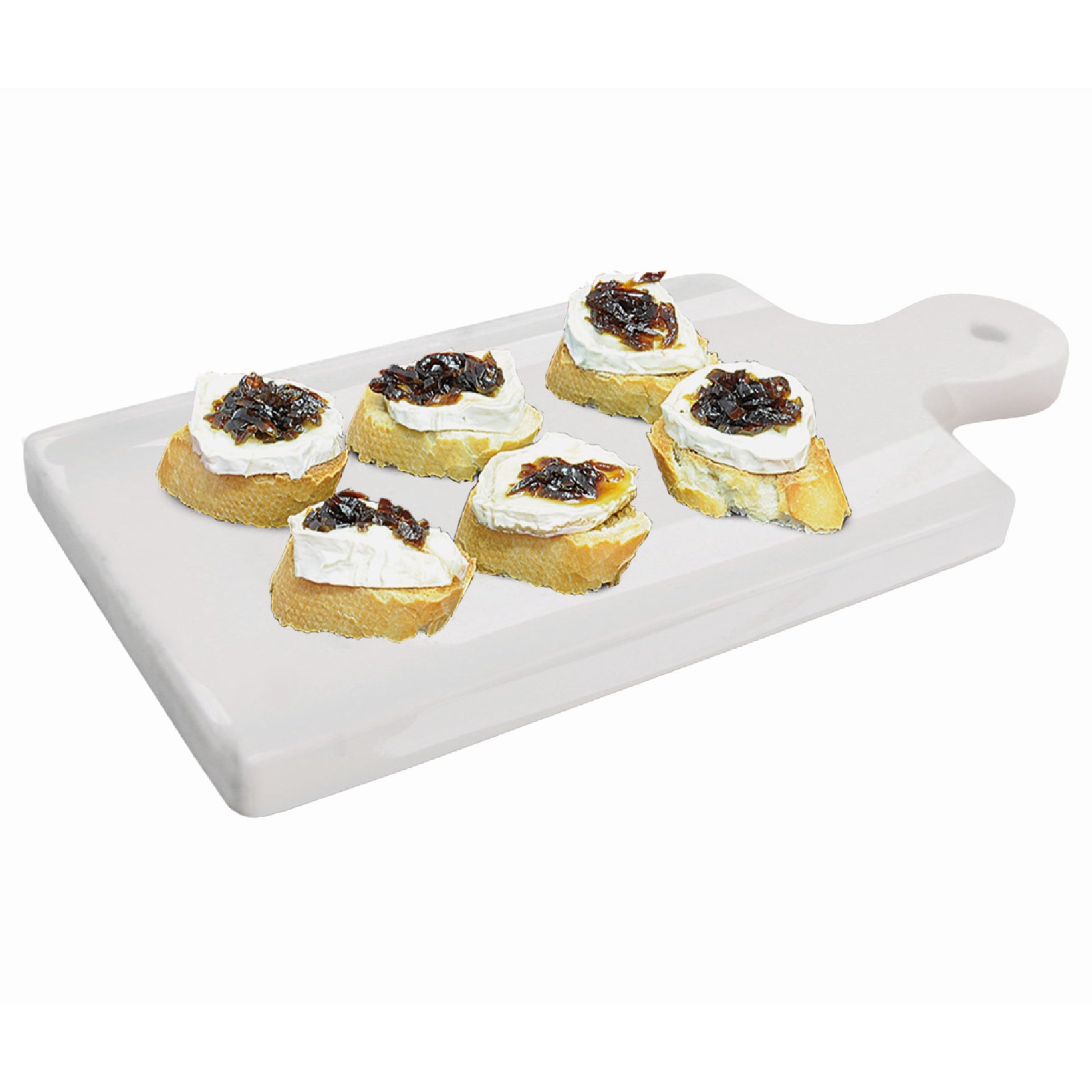 Bandeja de porcelana blanca para servir snacks