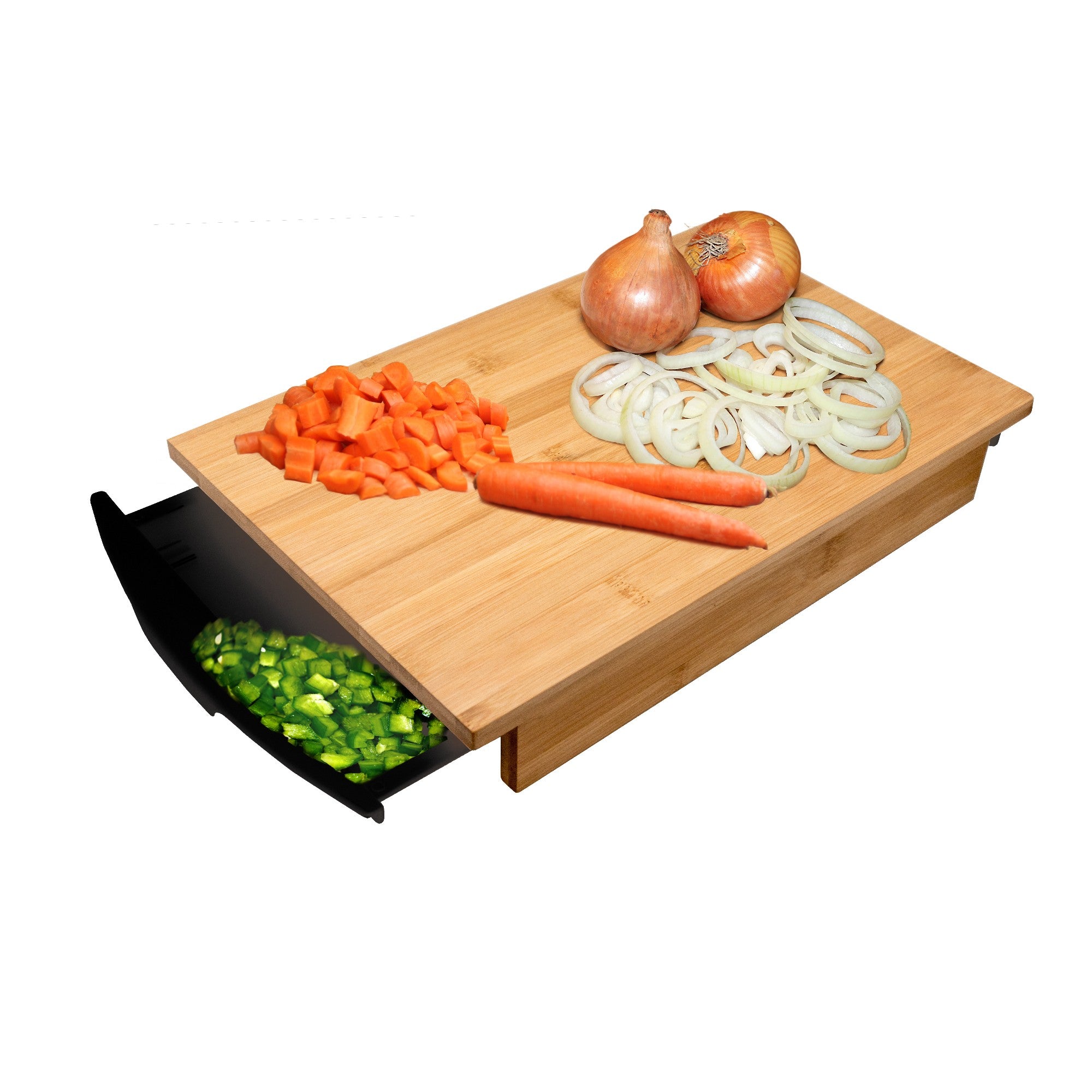 Tabla de corte de Bambú con bandeja extendible