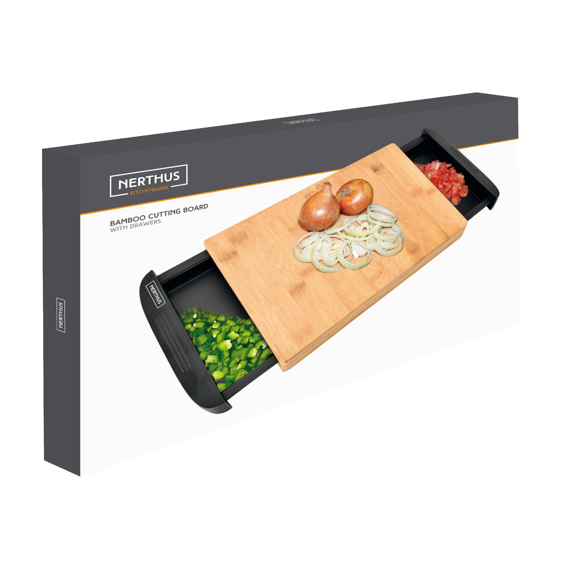 Tabla de corte de Bambú con bandeja extendible