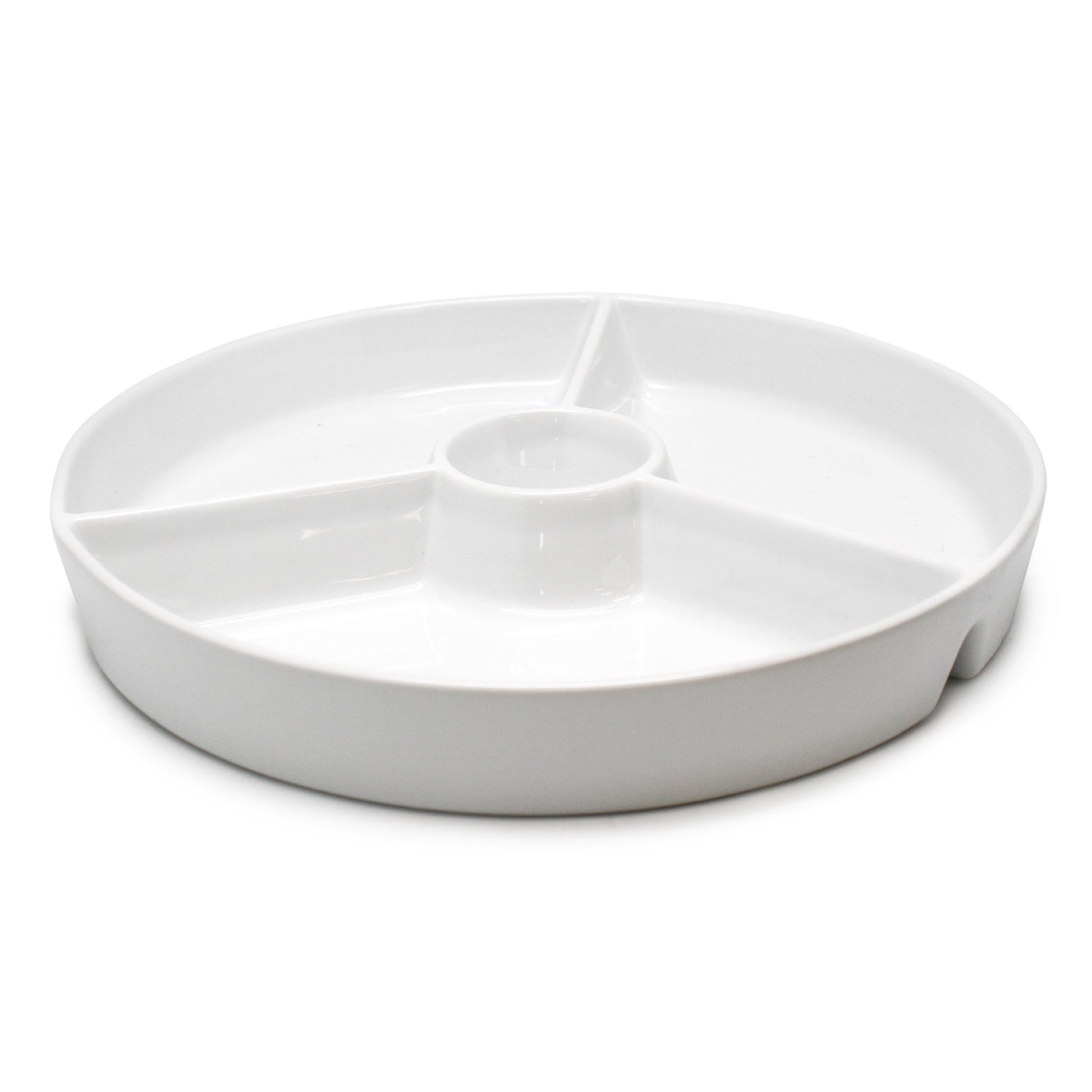 Plato para Snacks de Porcelana Redondo 18.5 cm,25.5 cm
