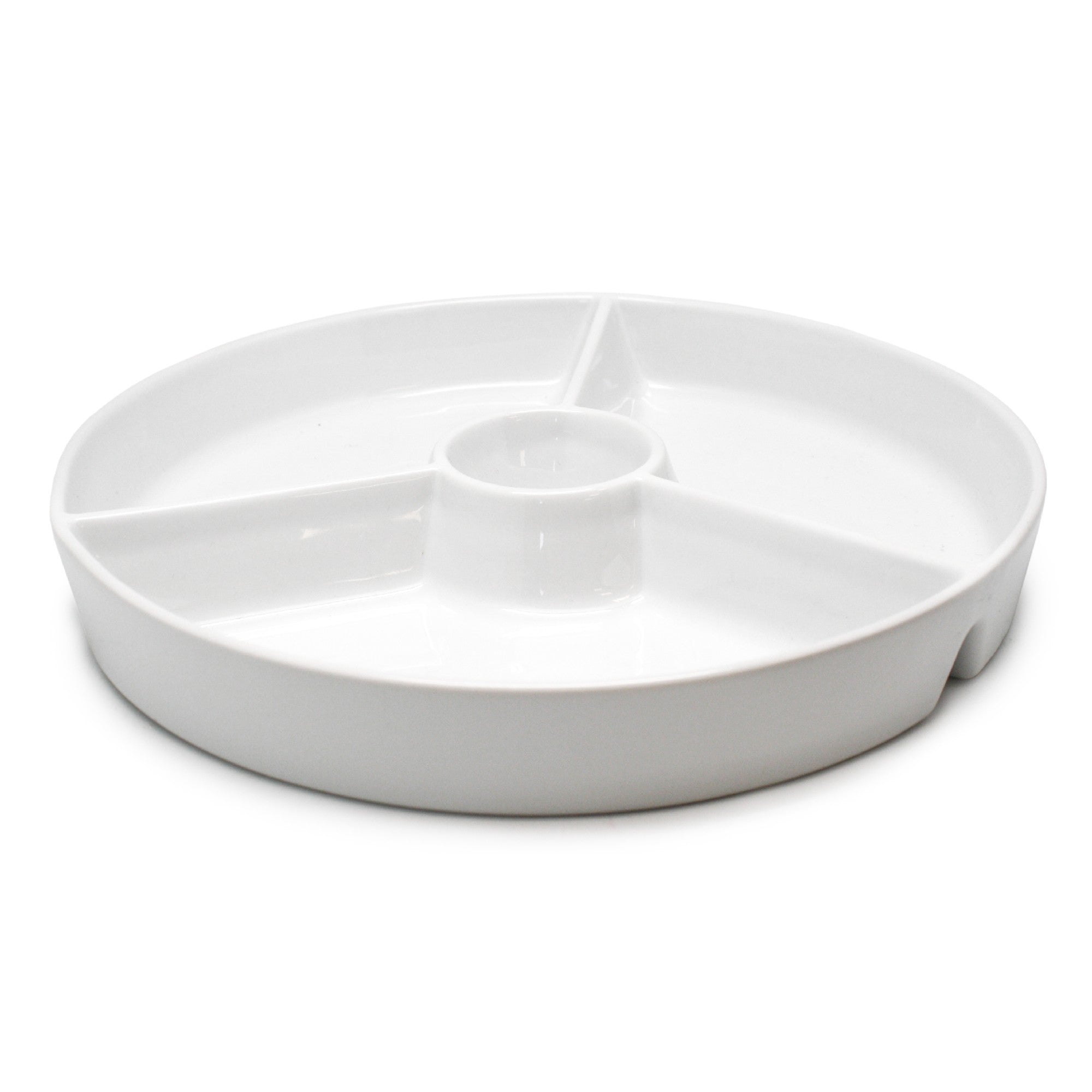 Plato para Snacks de Porcelana Redondo 18.5 cm,25.5 cm