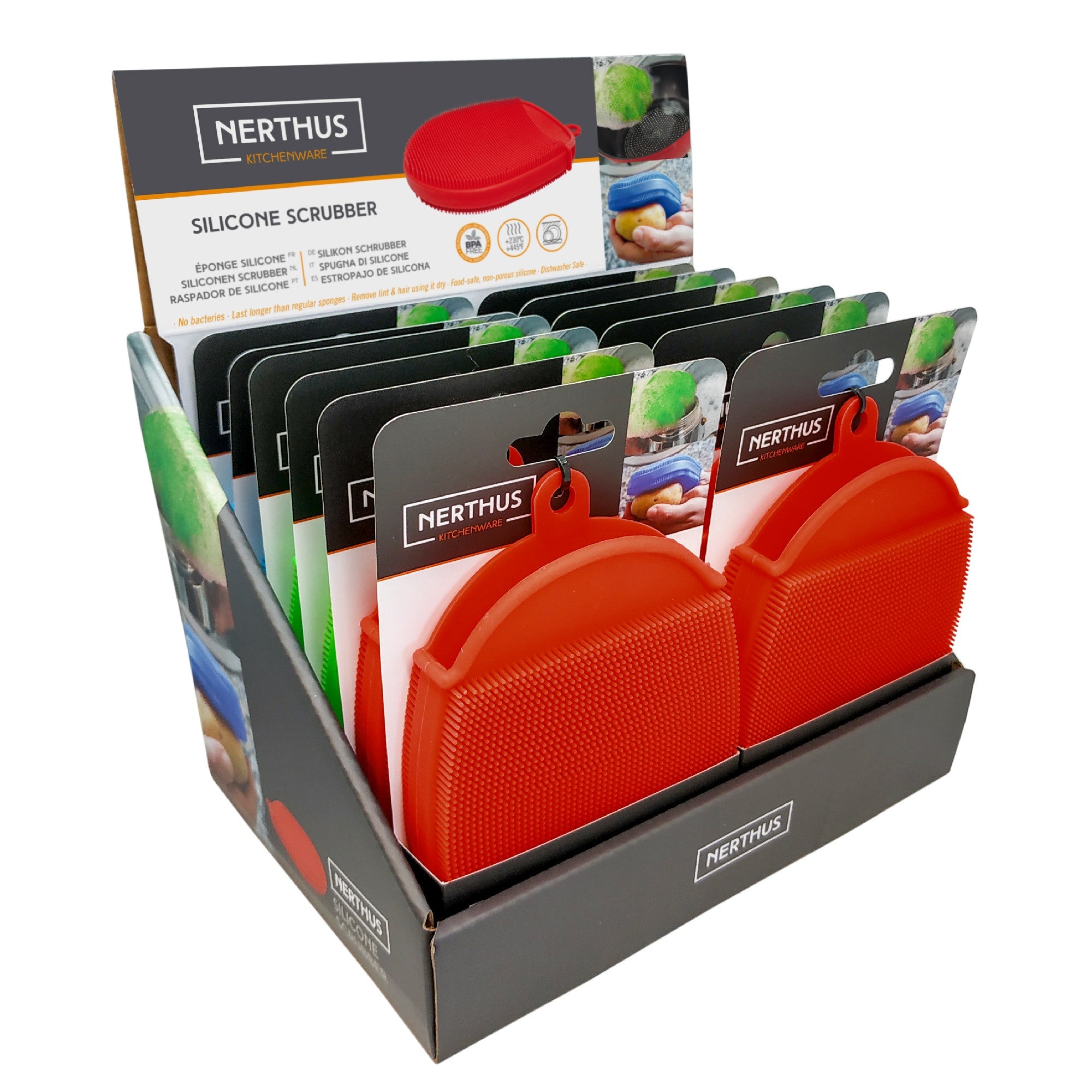 Guante estropajo de silicona doble cara multifunción