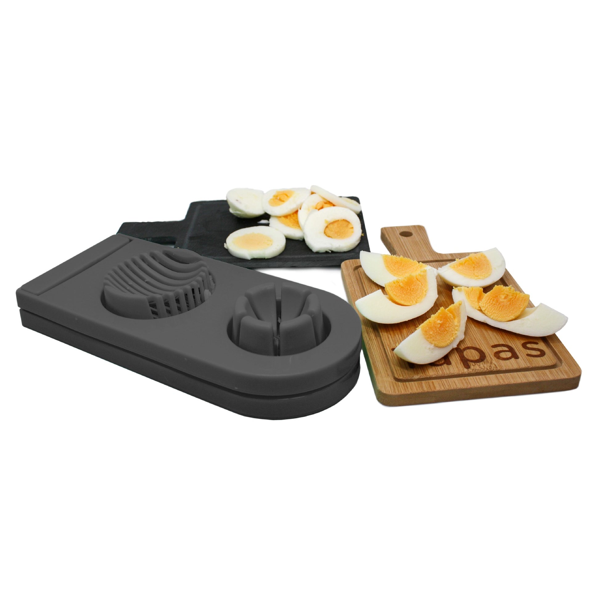 Corta Huevos Doble con Láminas y Gajos