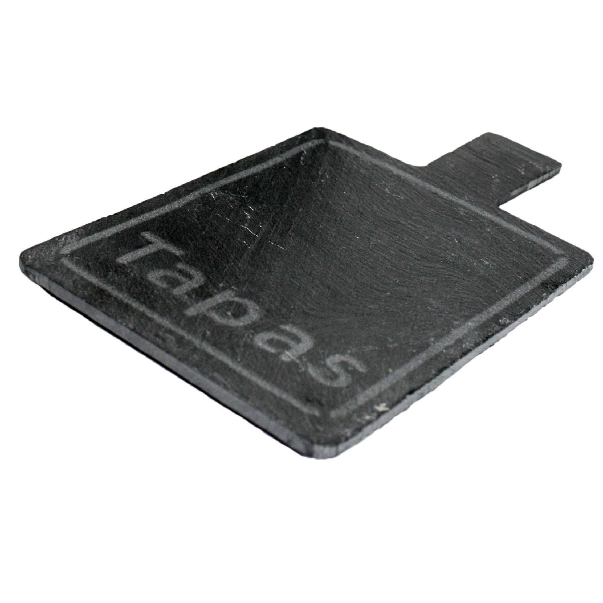 Tabla de pizarra natural con mango para aperitivos