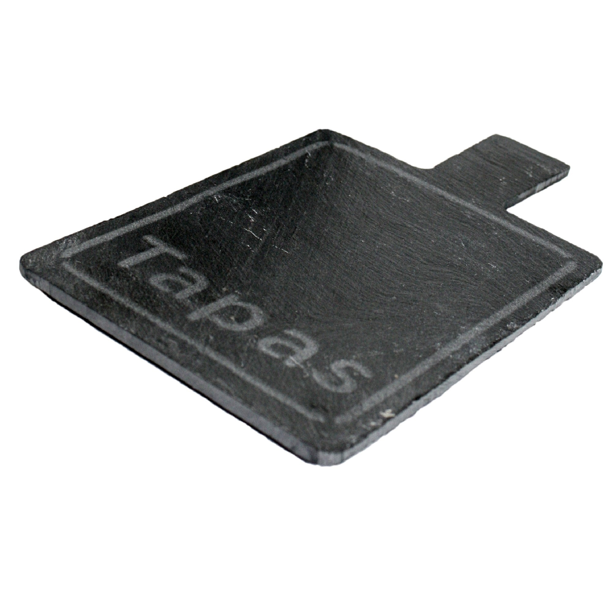 Tabla de pizarra natural con mango para aperitivos