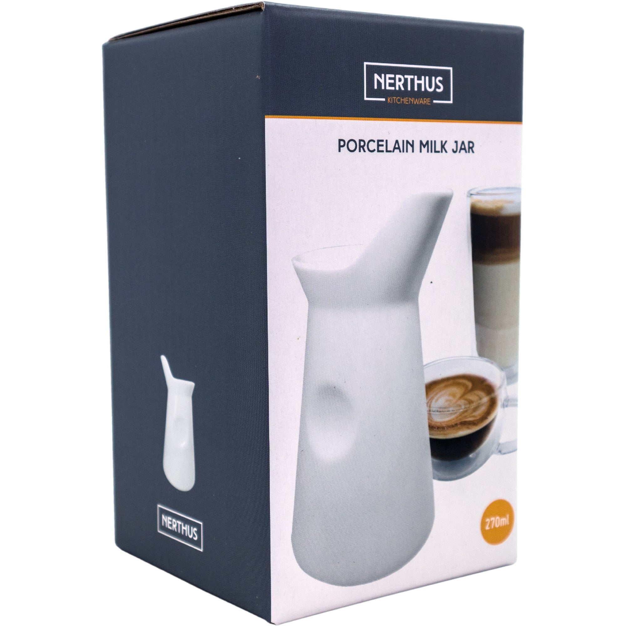 Lechera de porcelana blanca para café o té 110 ml,270 ml
