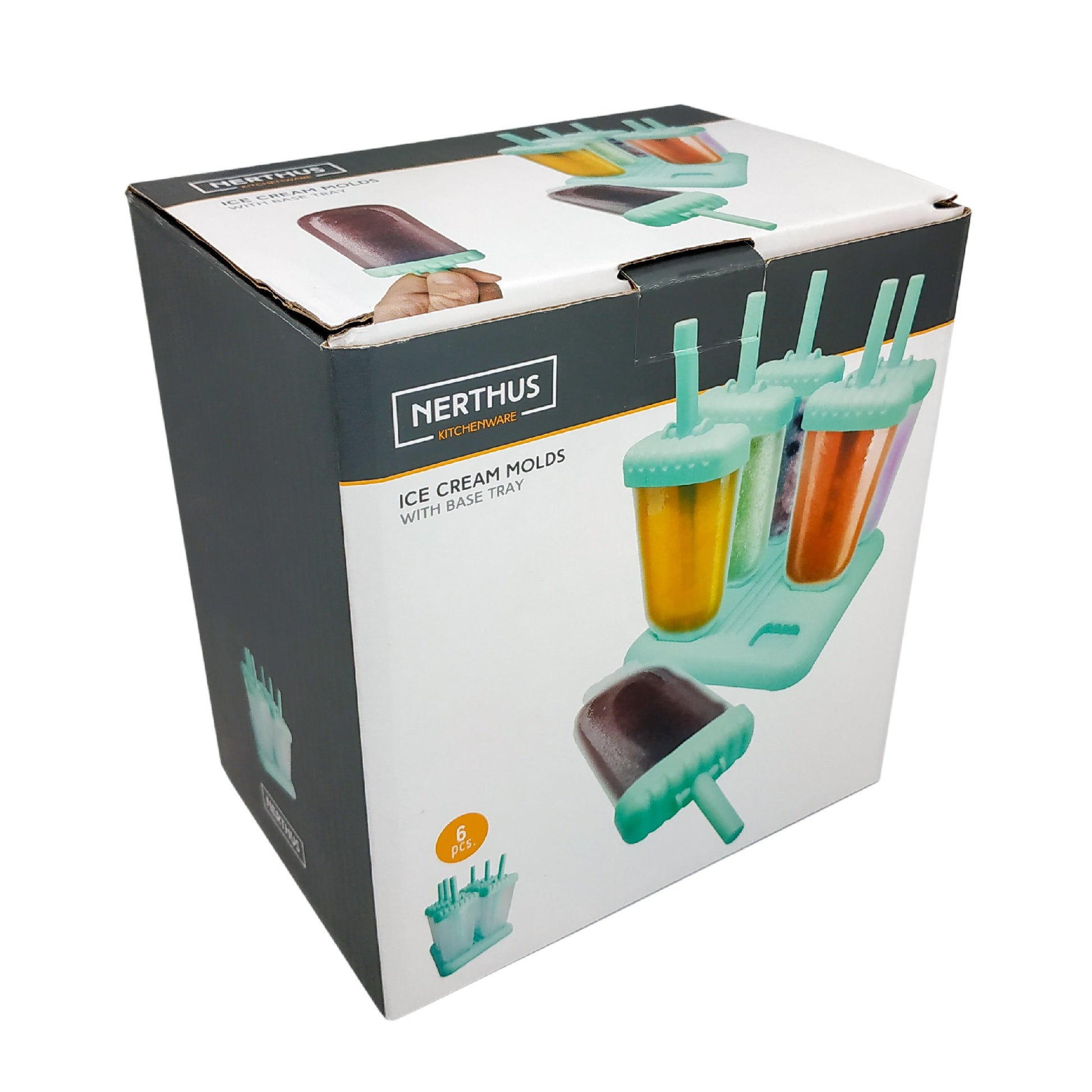 Molde para 6 Helados Caseros con Base Soporte