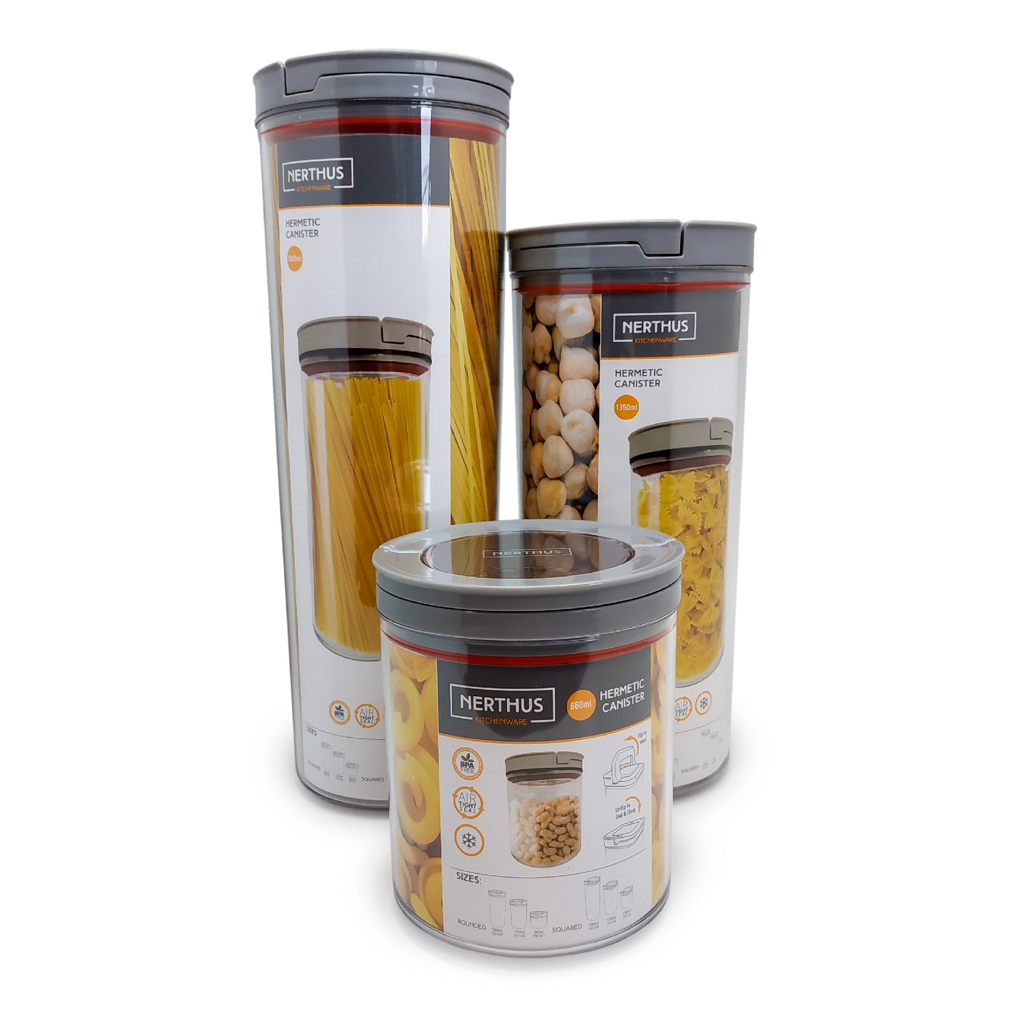 Tarro Hermético Cilíndrico para Alimentos