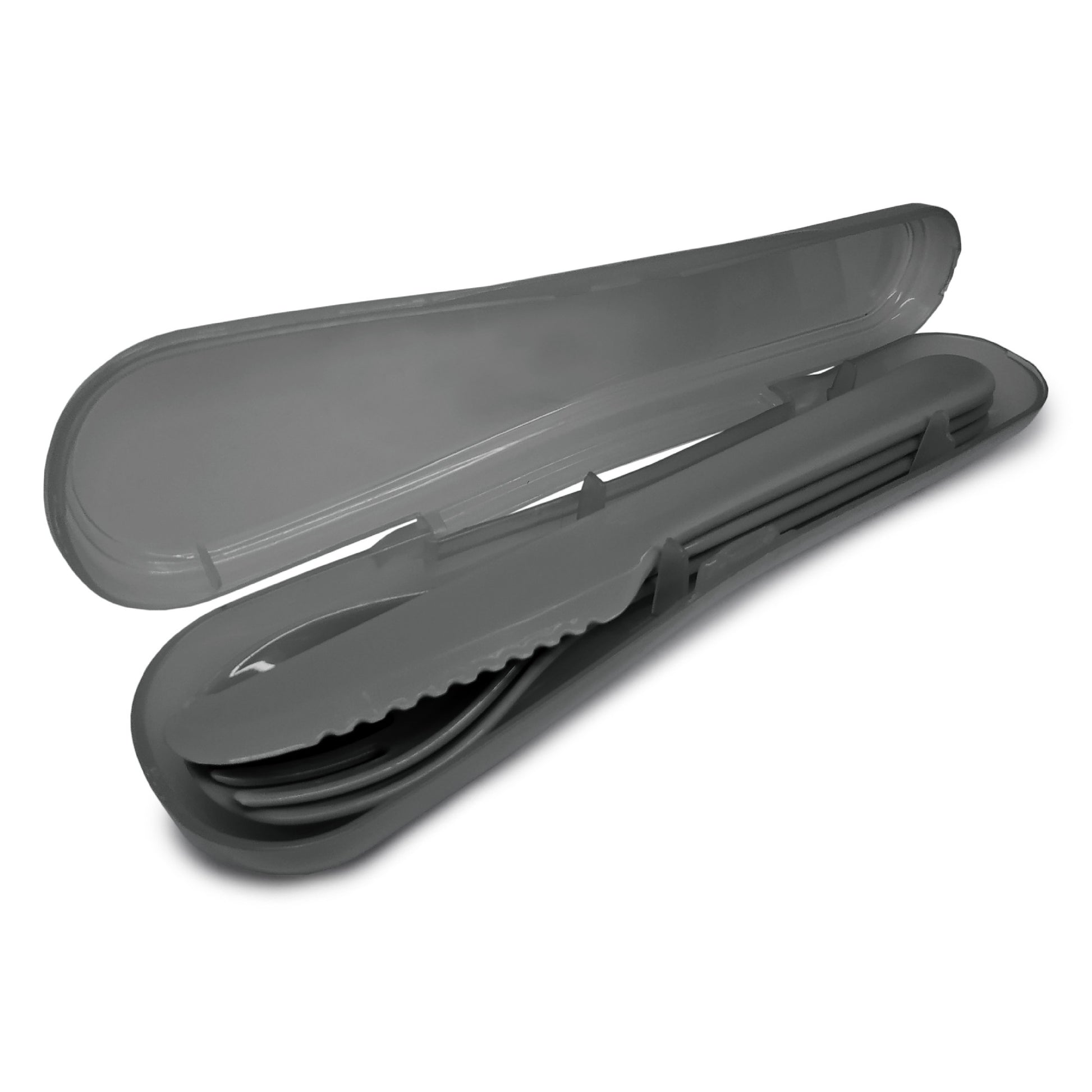 Set de Cubiertos de Oficina con Estuche Gris