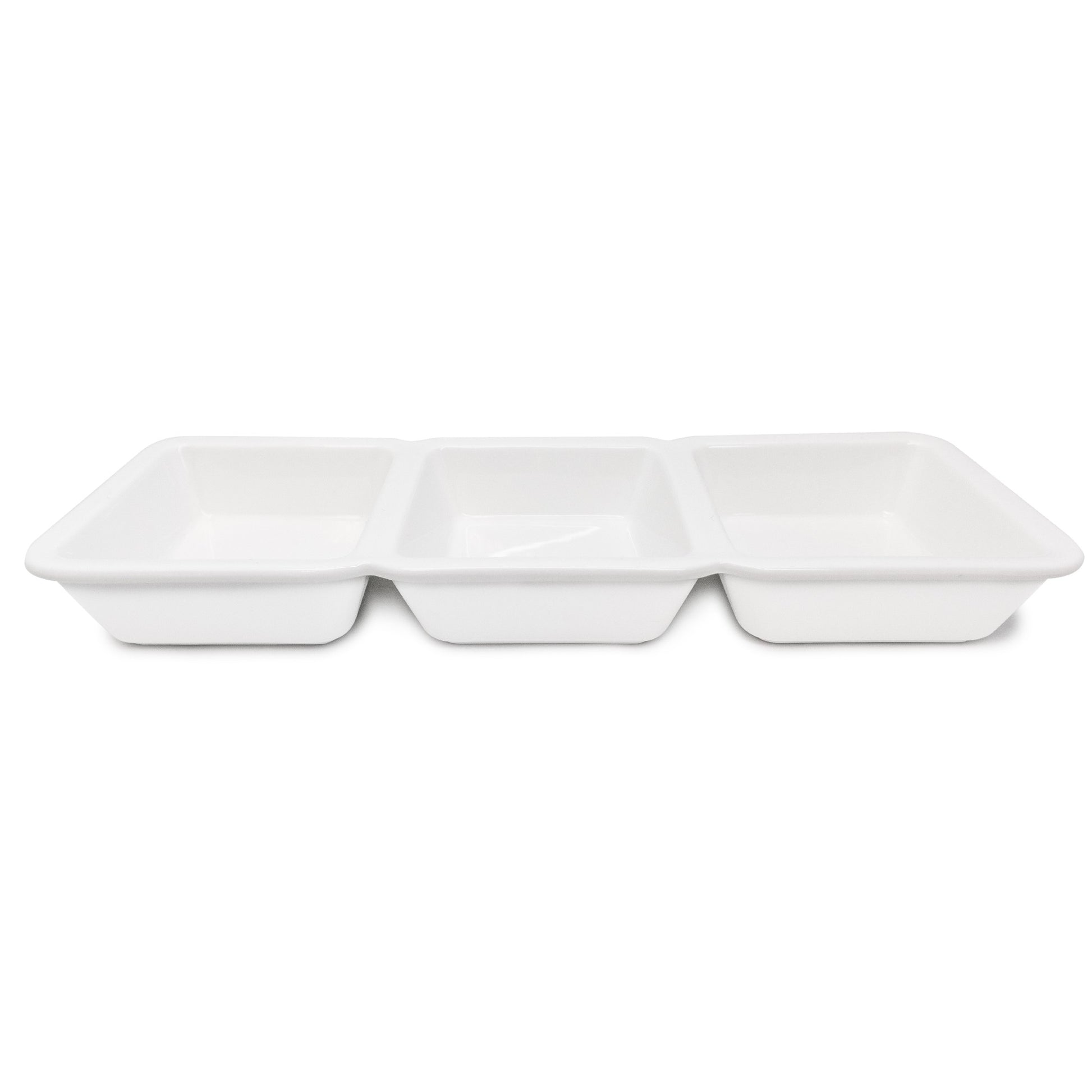 Plato de Porcelana para Aperitivos con 3 Cuencos