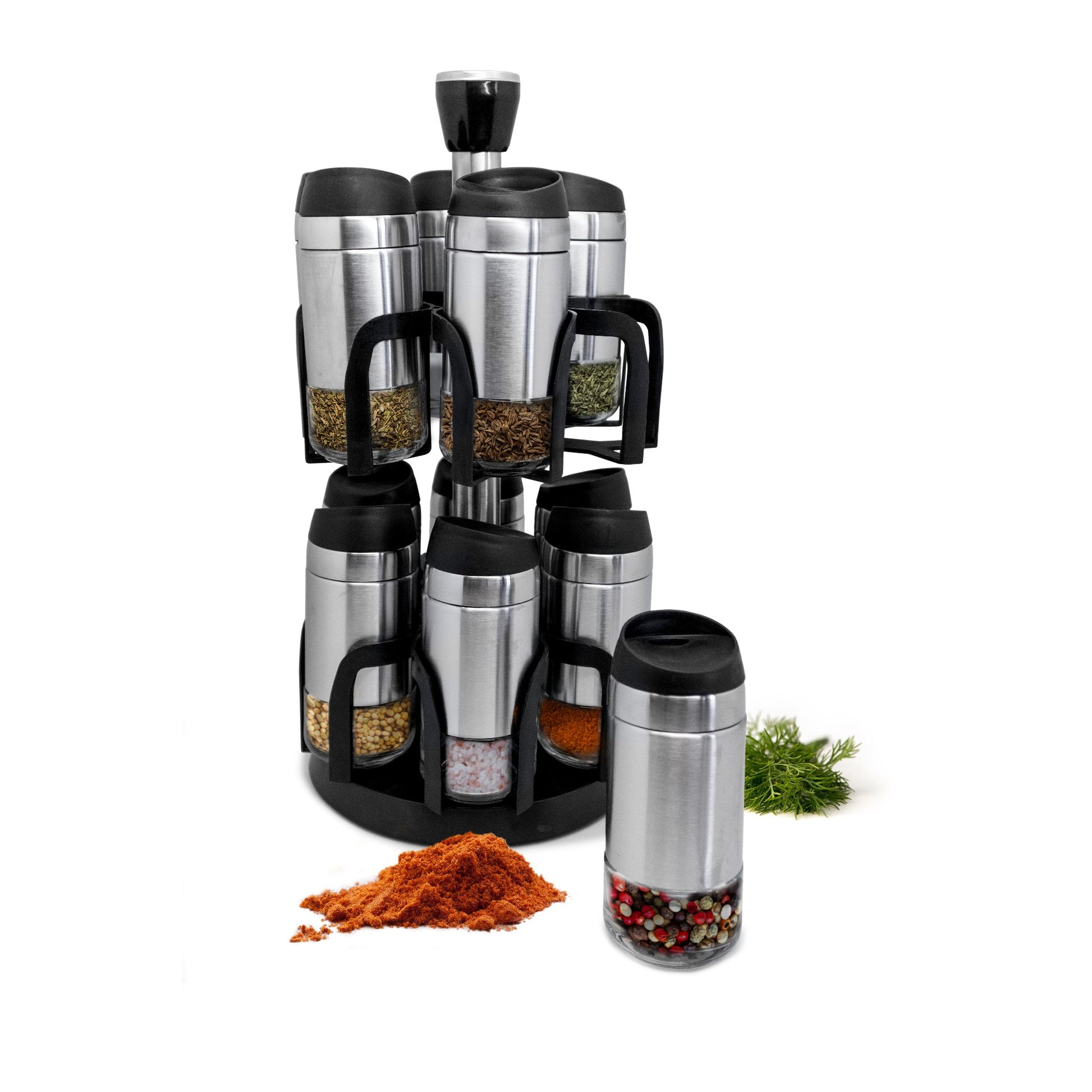 Especiero Carrusel 12 Frascos Inox