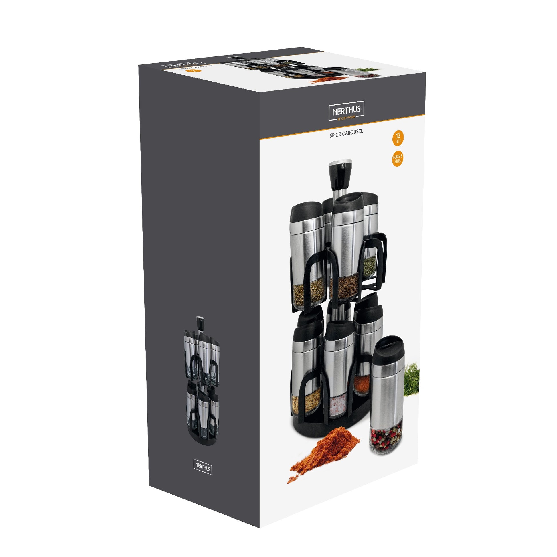 Especiero Carrusel 12 Frascos Inox
