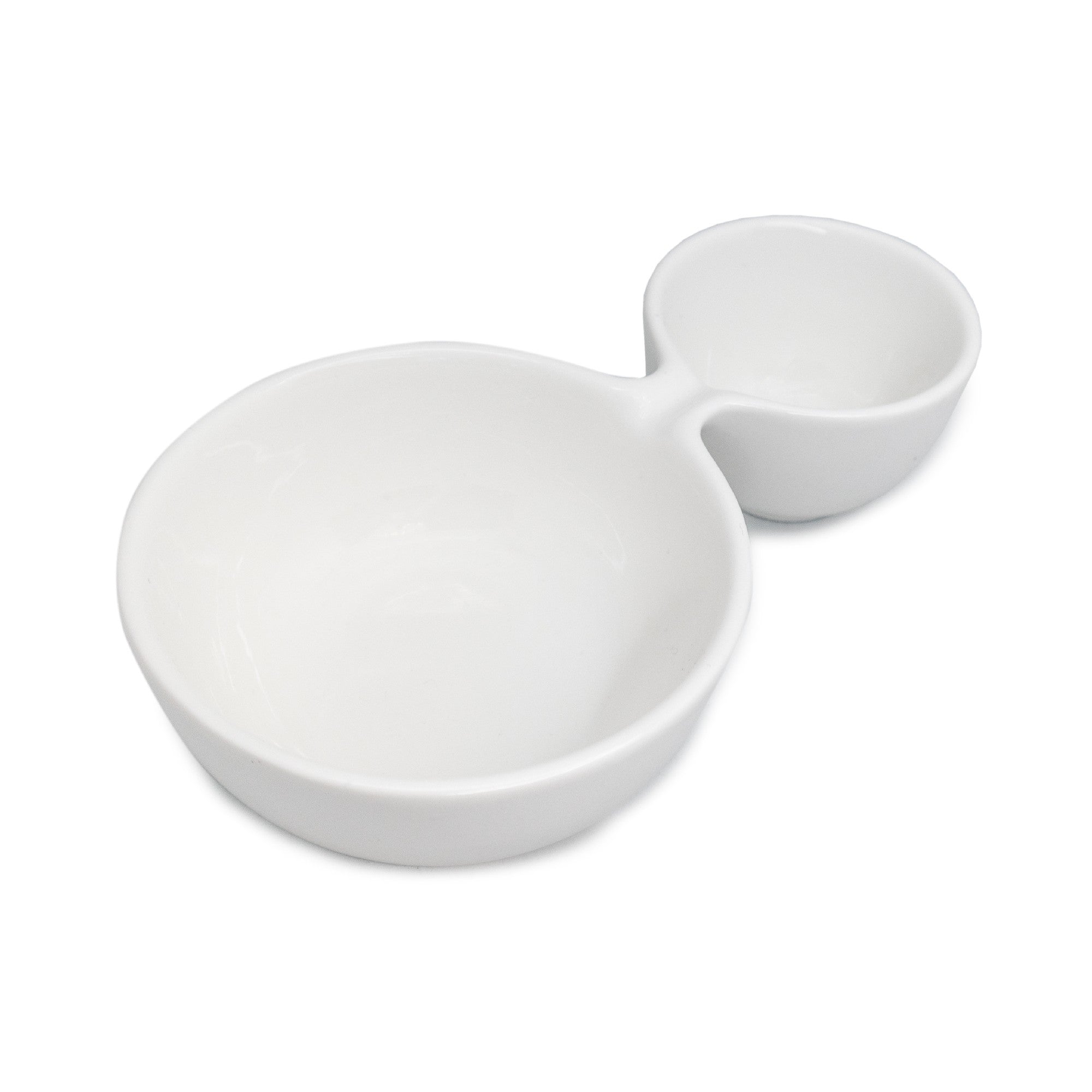 Cuenco Doble de Porcelana para Aperitivos