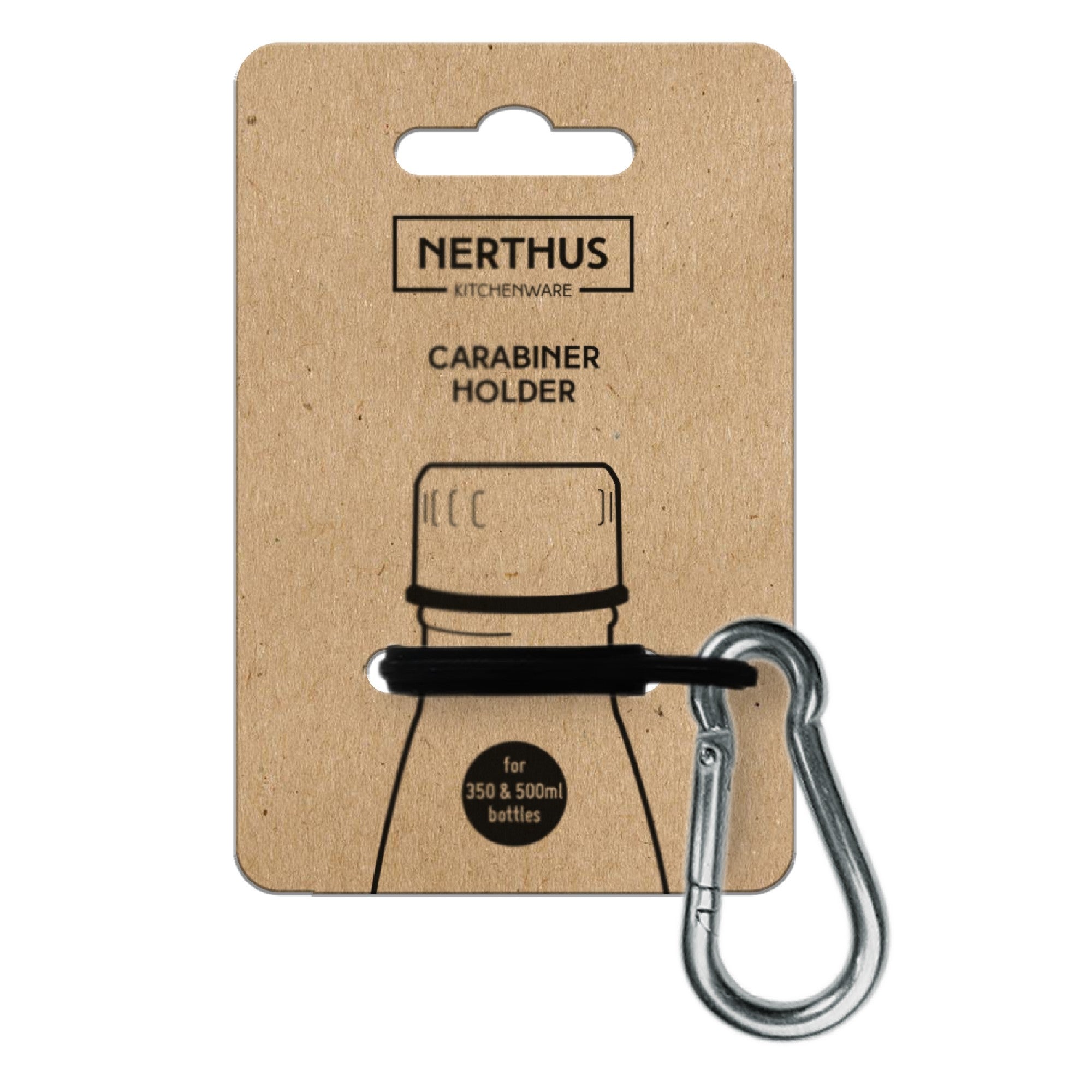 Mosquetón Llavero de Silicona para Botellas Clásicas Negro,Blanco