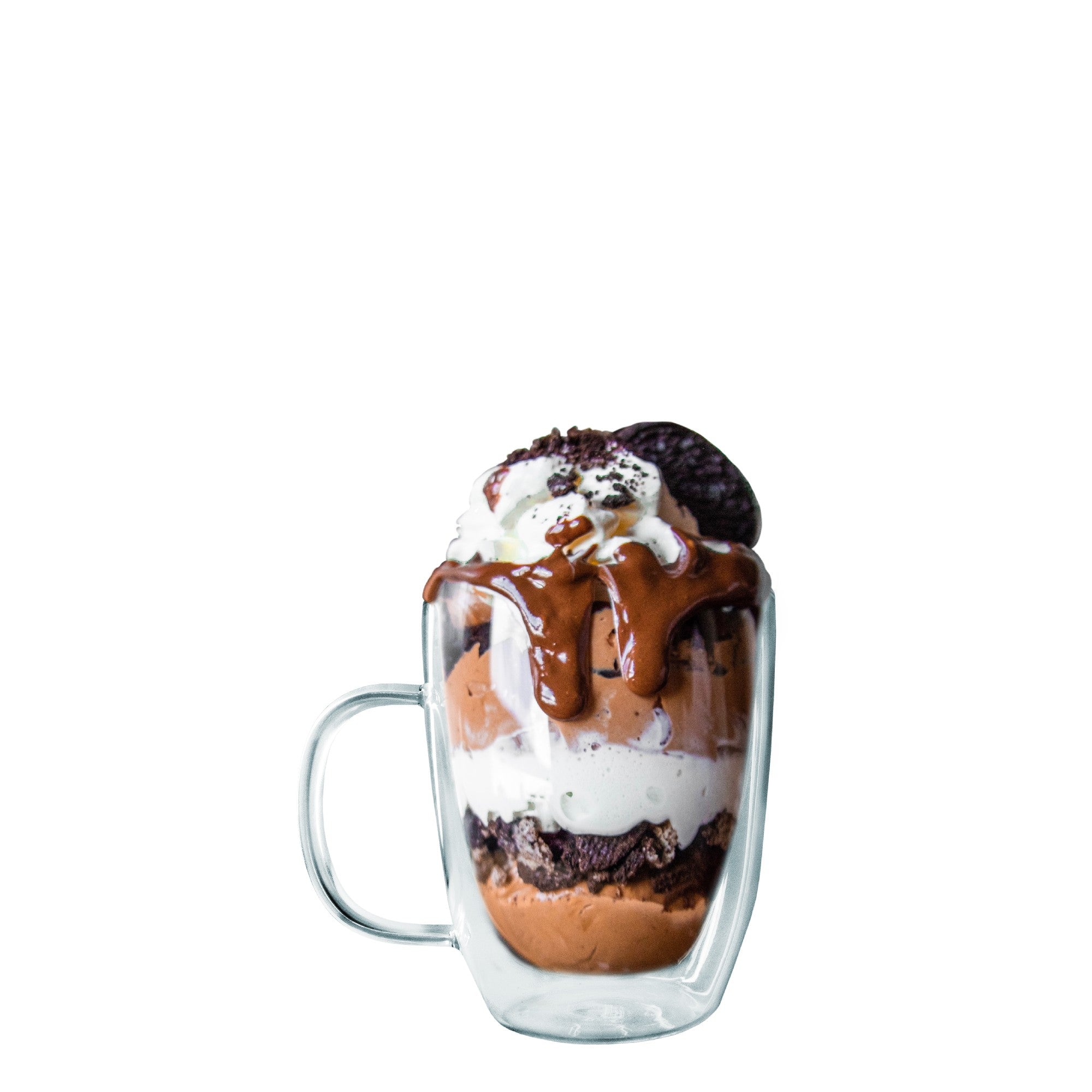 Taza de cristal de doble pared transparente