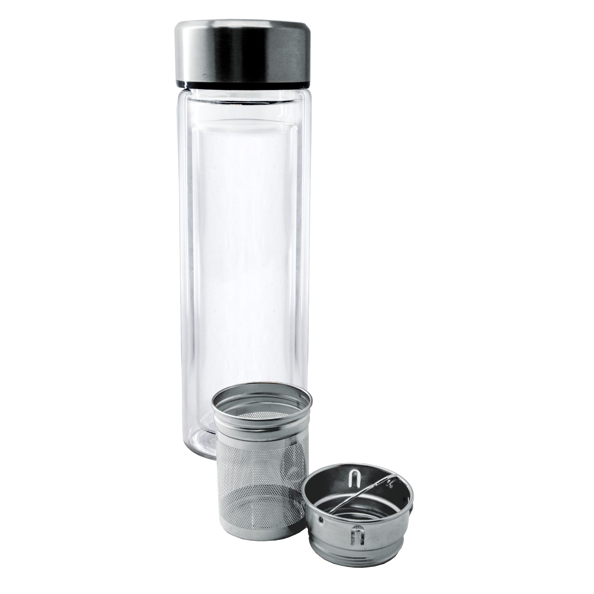 Botella Cristal 350 ml con Infusor y Doble Pared