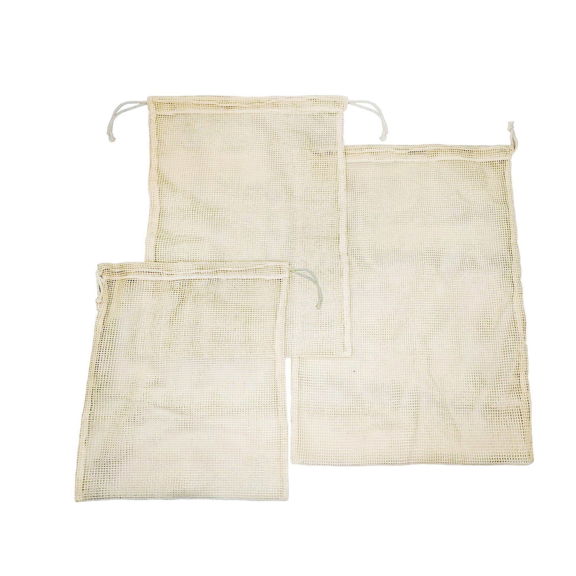 Set de Bolsas de Rejilla 100% Algodón Orgánico